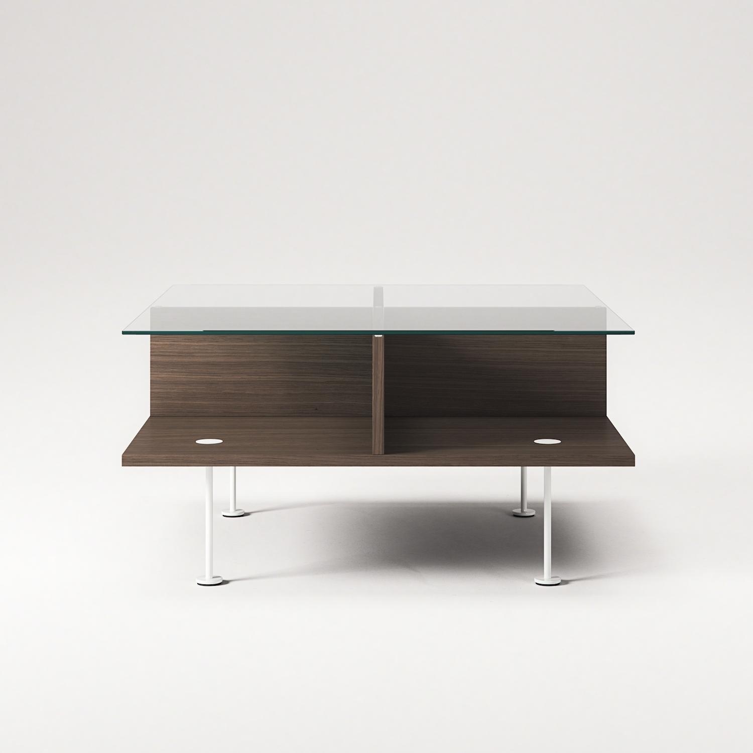 Decotique Vogue Sofabord 70x70 Mørk Eg/Hvidt