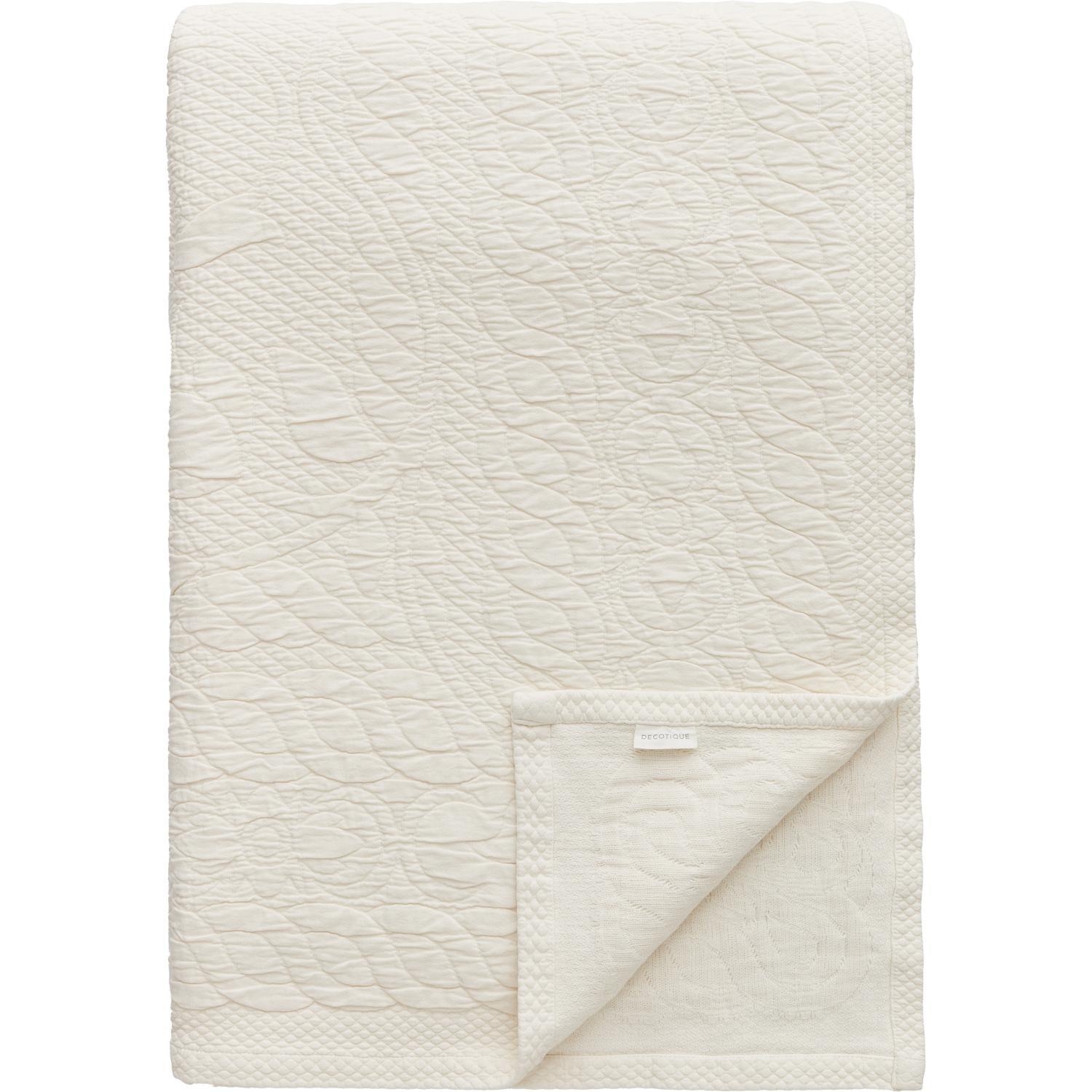 Decotique Elena Sengetæppe 260x260 Hvid