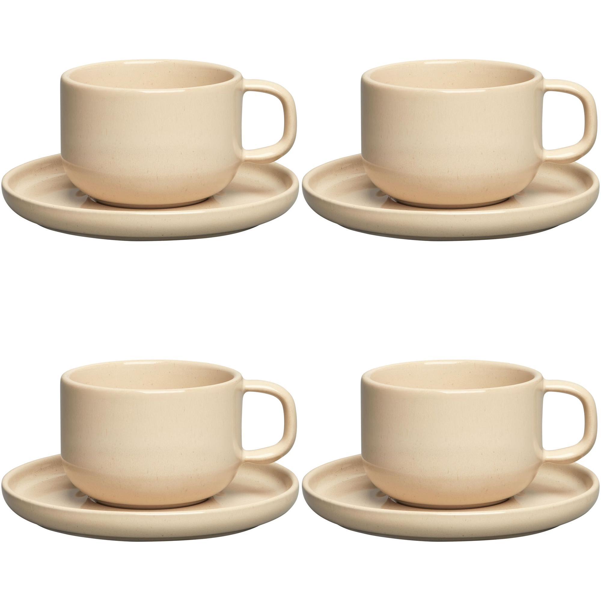 Decotique BON Tekopp Sett med 4 Beige