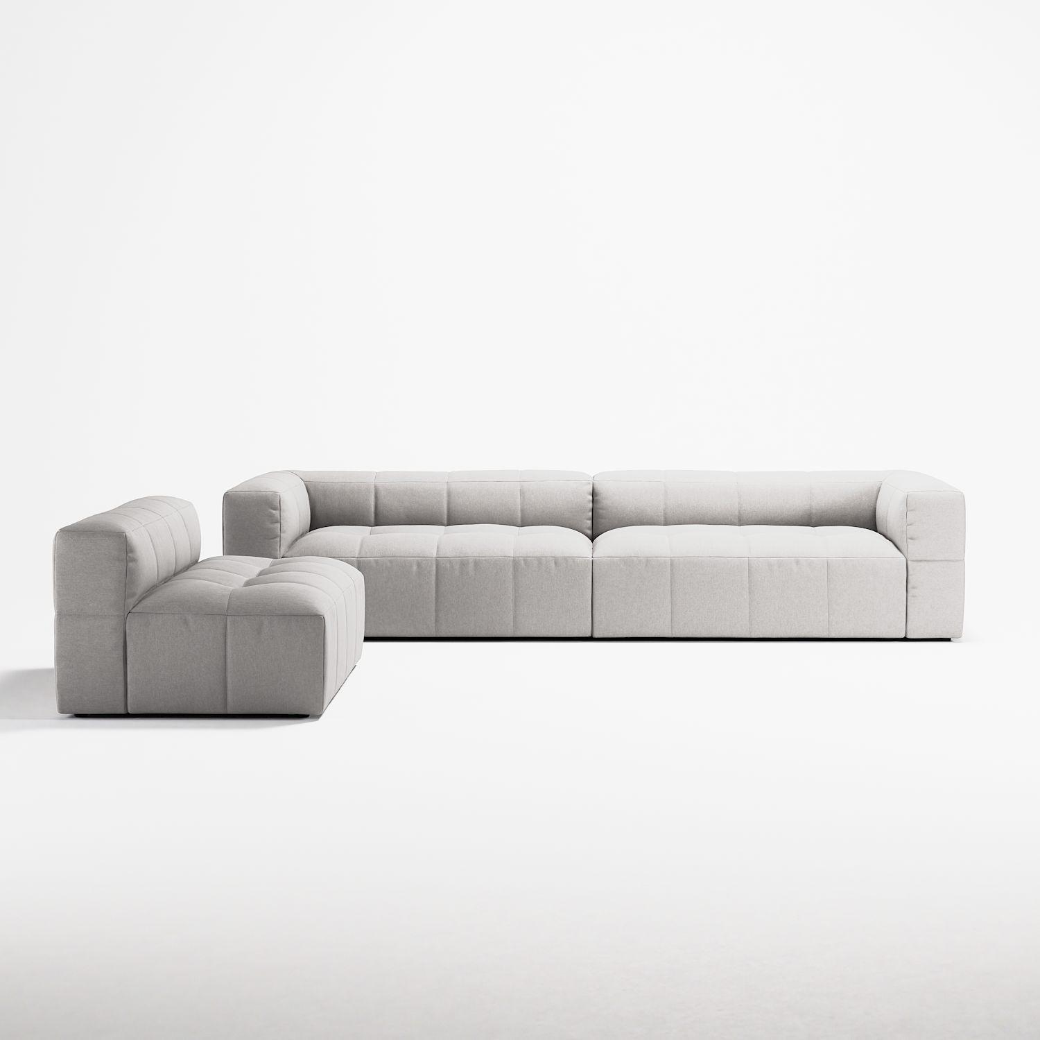 Decotique Mure 4-Personers Sofa Med Åben Ende Højre Moonwhite