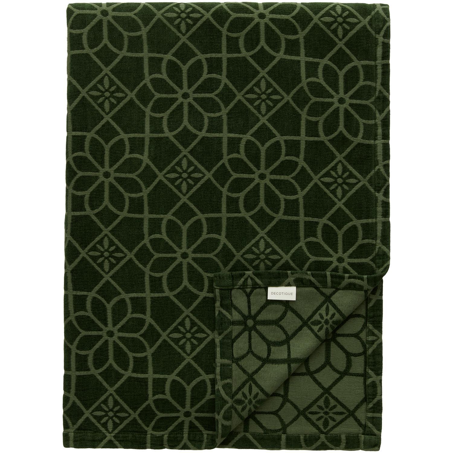 Decotique Juliette Sengetæppe 180x260 Mørkegrøn