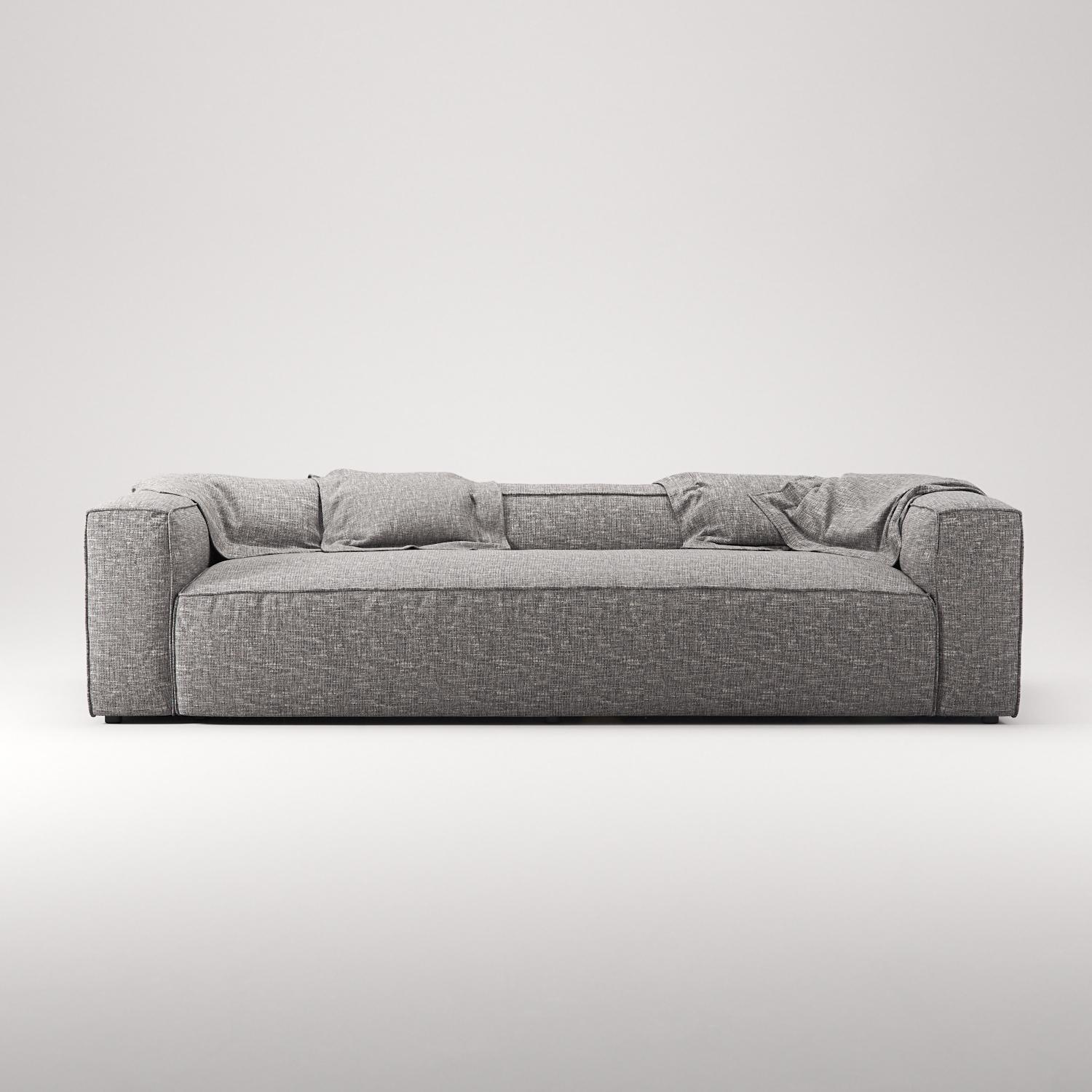 Decotique Grand 3-Personers Sofa Grå Marmor