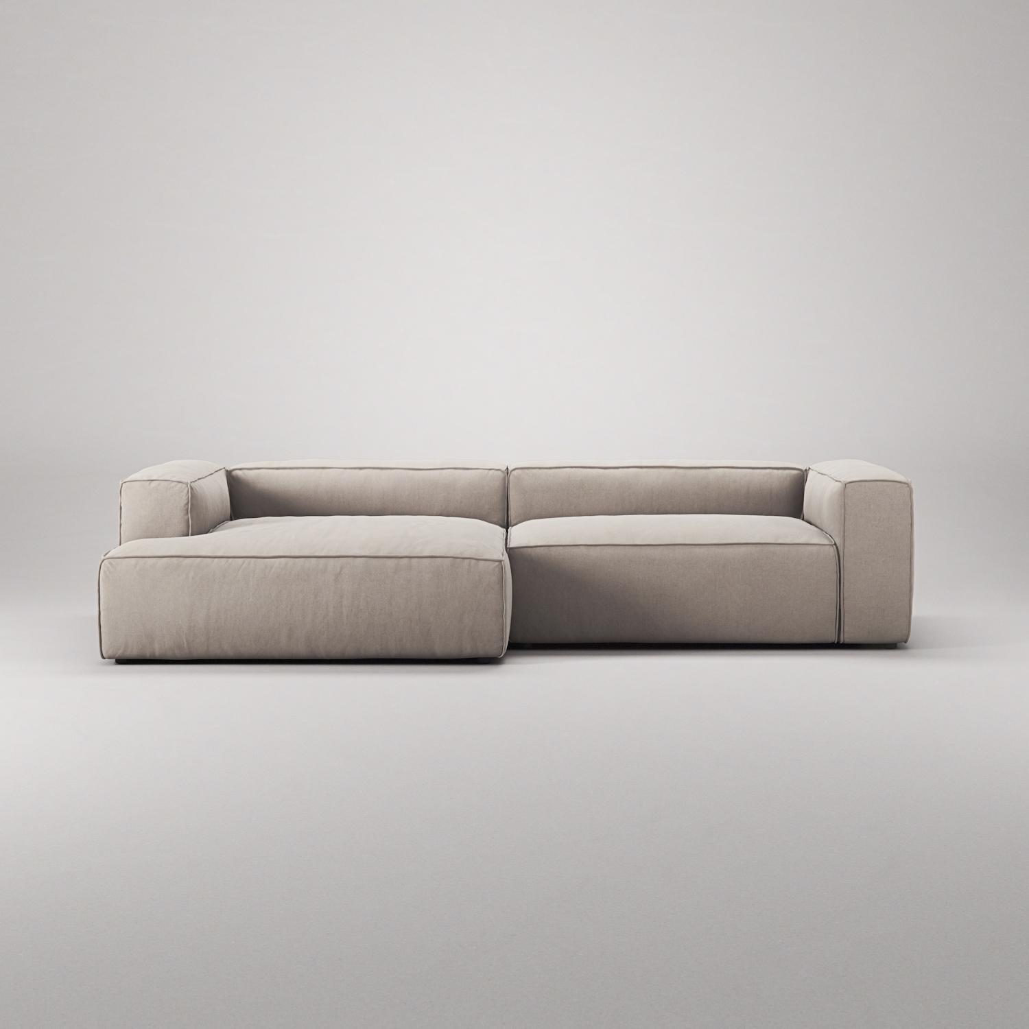 Decotique Grand 3-Personers Sofa Chaiselong Venstre Sandshell/Beige