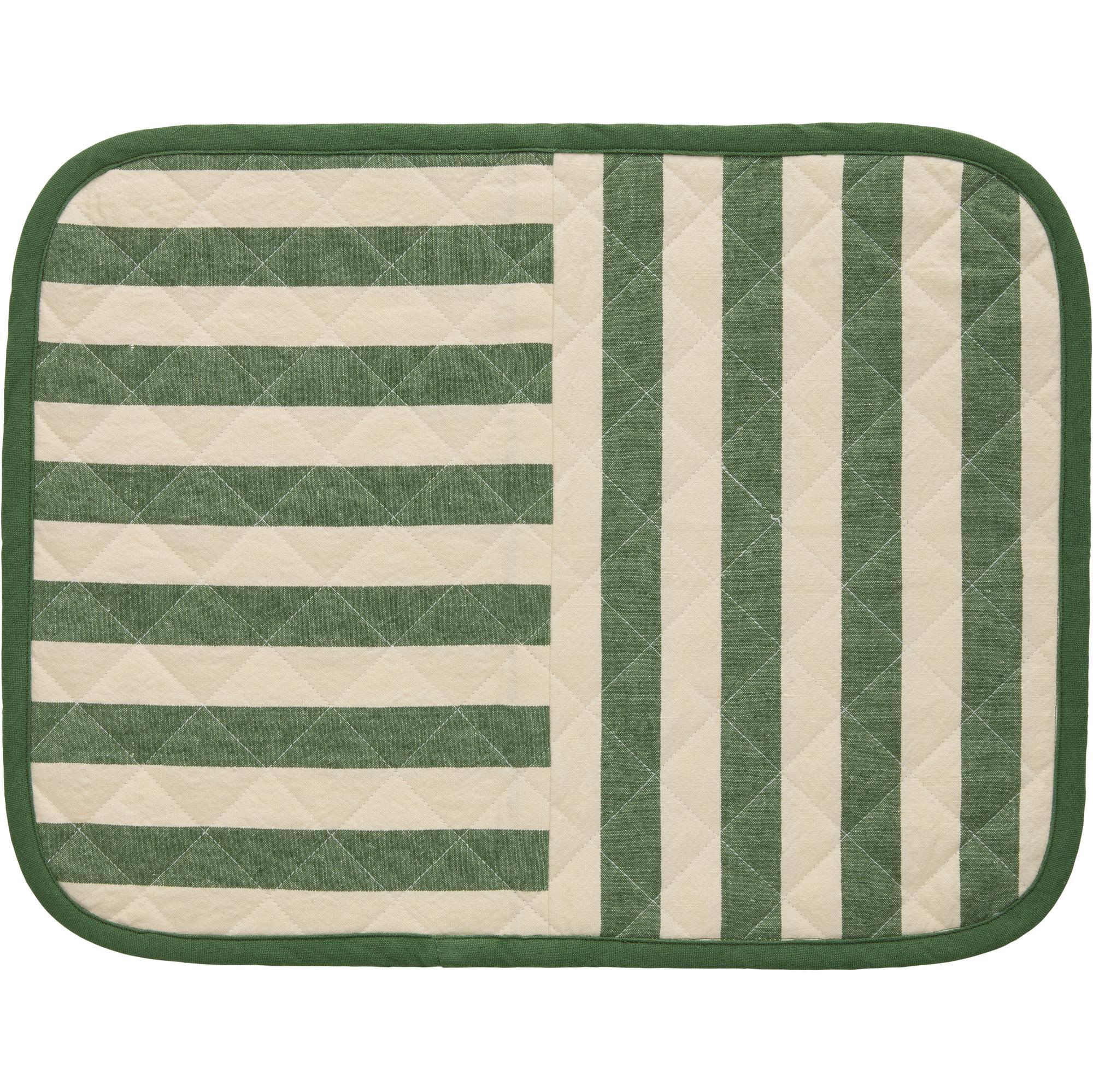 Decotique Block Stripe Placemat 35x45 Green