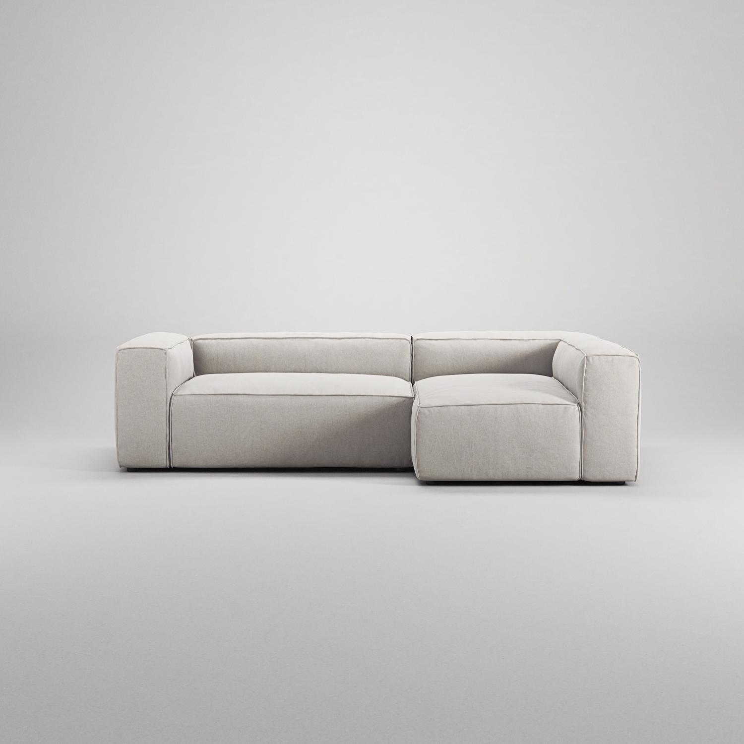 Decotique Grand 3-Personers Sofa Divan Højre Moonwhite