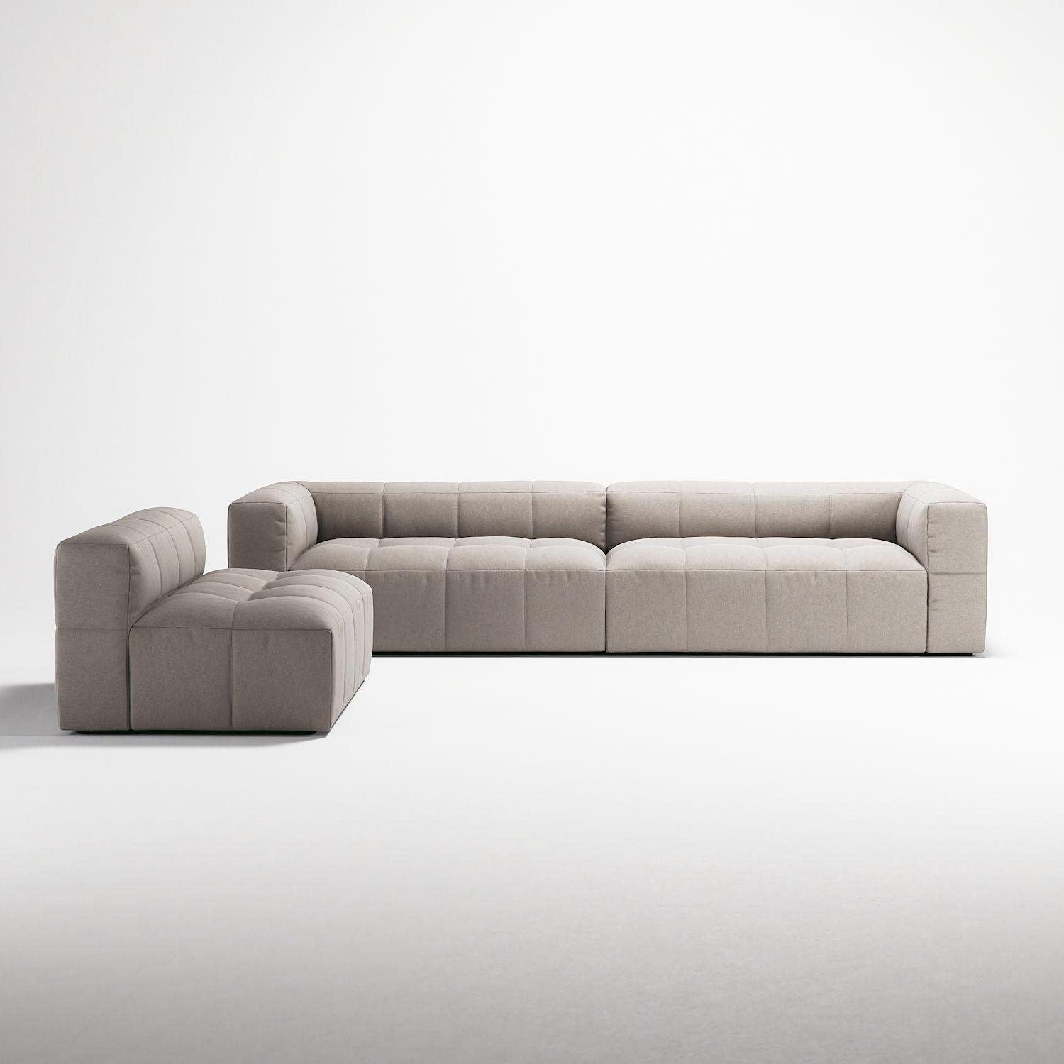 Decotique Mure 4-Personers Sofa Med Åben Ende Højre Sandshell/Beige