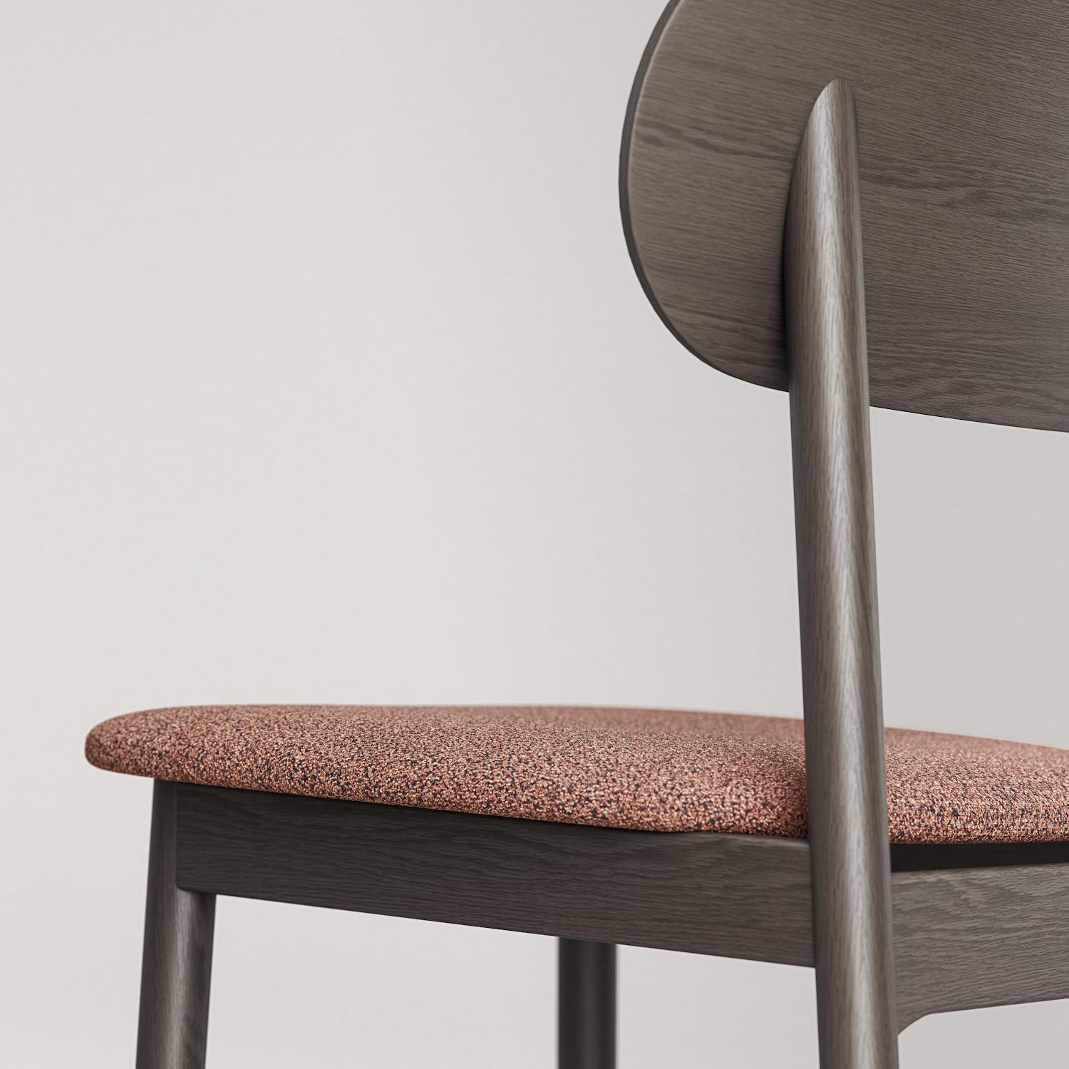 Decotique Elephant Spisebordsstol Mørkt Egetræ/Rustfarvet Bouclé