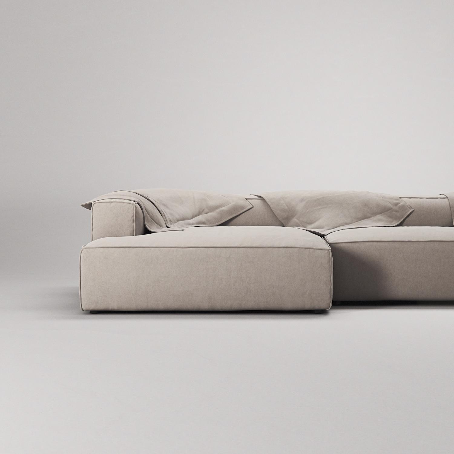 Decotique Grand 5-Personers Sofa Åben Ende Højre Sandshell/Beige