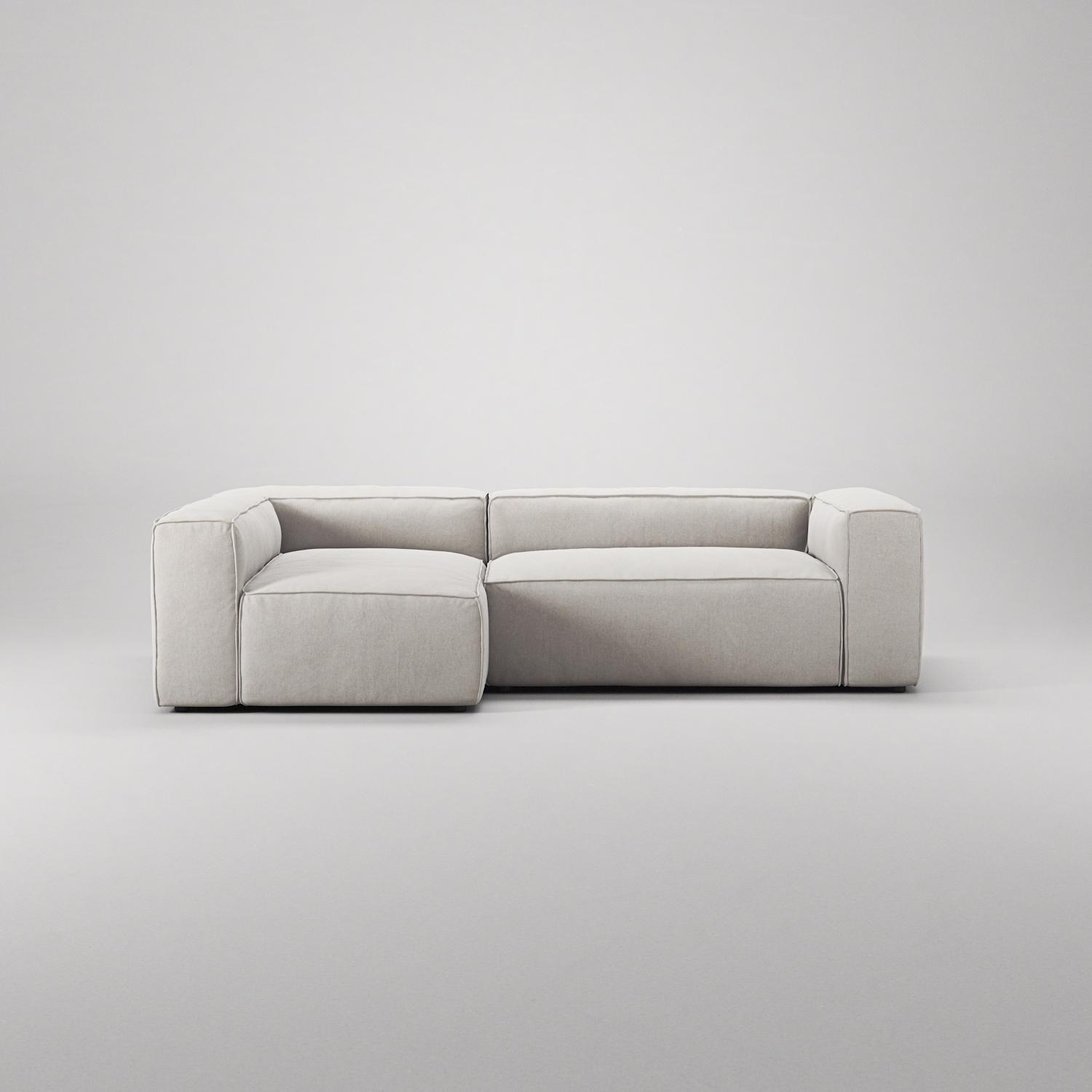 Decotique Grand 3-Personers Sofa Divan Venstre Moonwhite