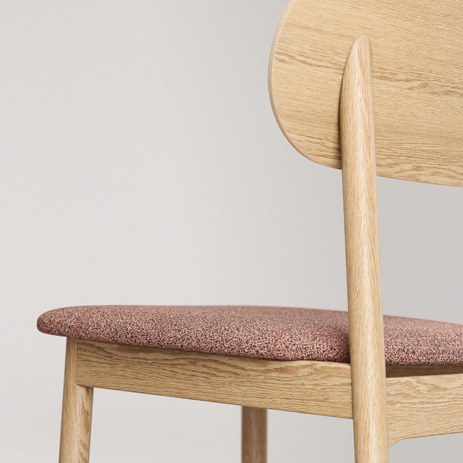 Decotique Elephant Spisebordsstol Naturligt Egetræ/Rustfarvet Bouclé