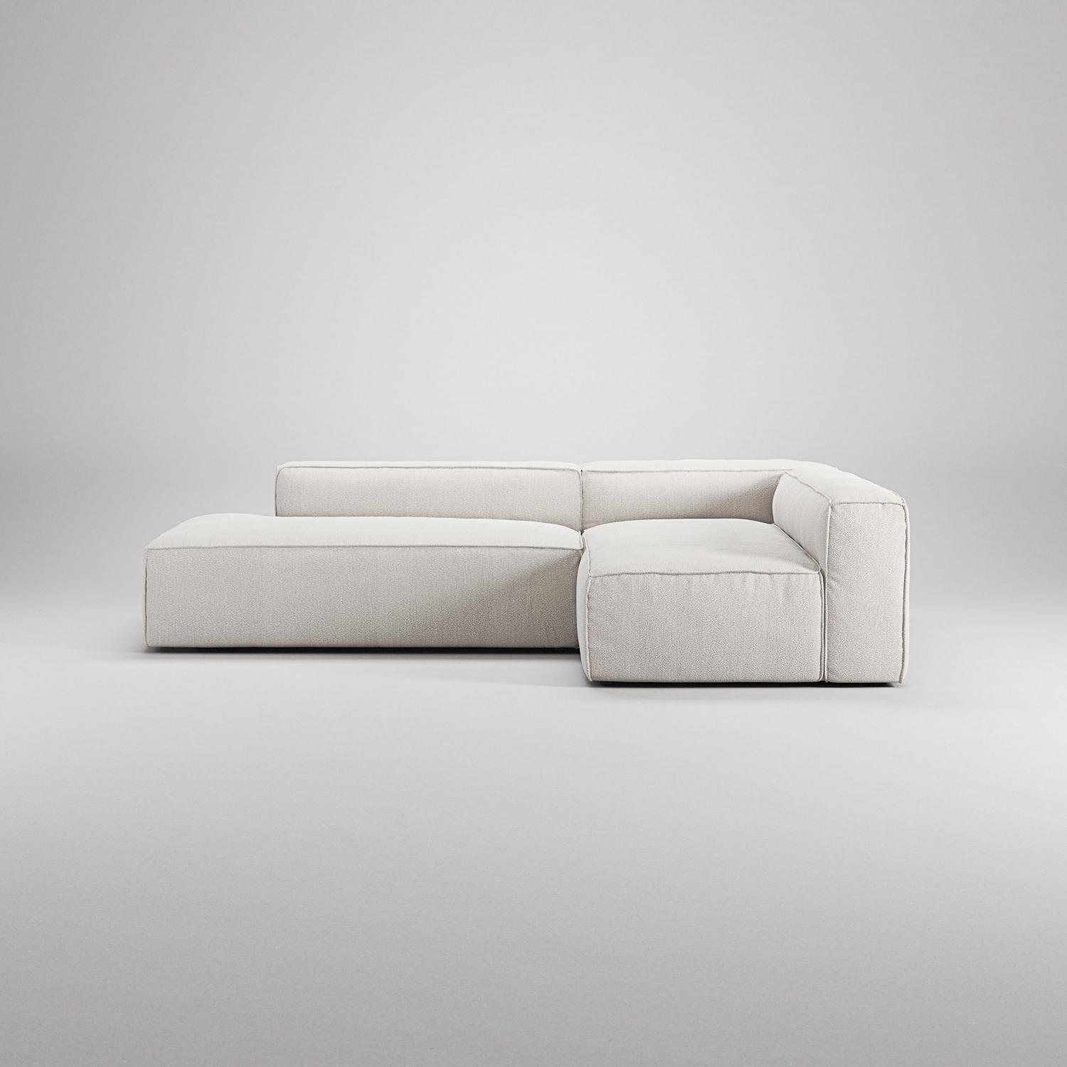 Decotique Grand 3-Personers Loungesofa Åben Ende Venstre Steam/Hvid