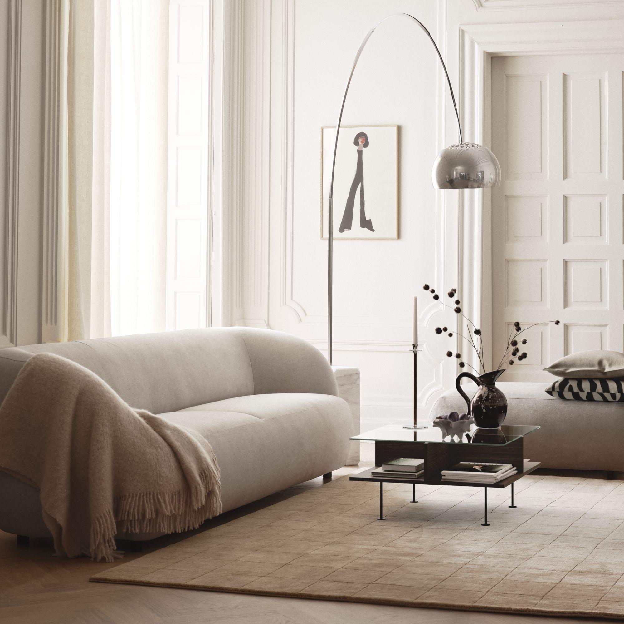 Decotique Vogue Sofabord 70x70 Mørk Eg/Messing