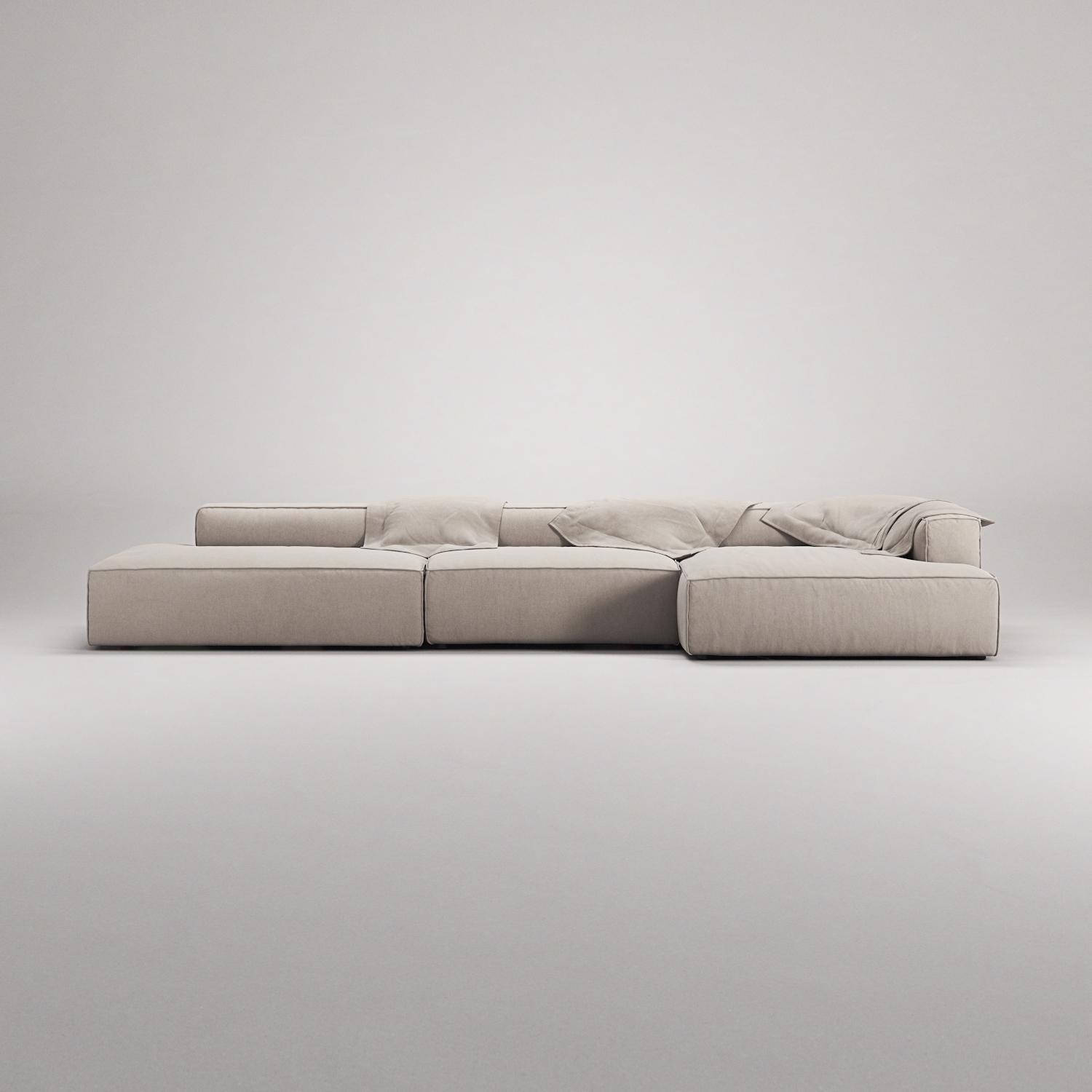 Decotique Grand 5-Personers Sofa Åben Ende Venstre Sandshell/Beige