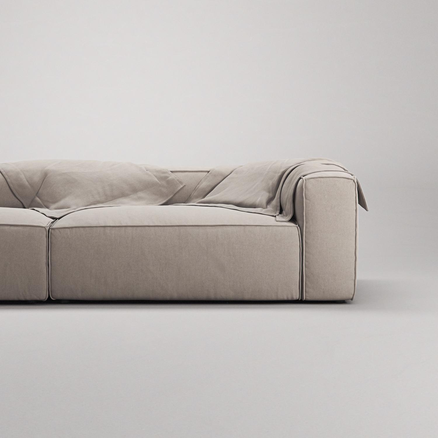 Decotique Grand 3-Personers Sofa Åben Ende Venstre Sandshell/Beige