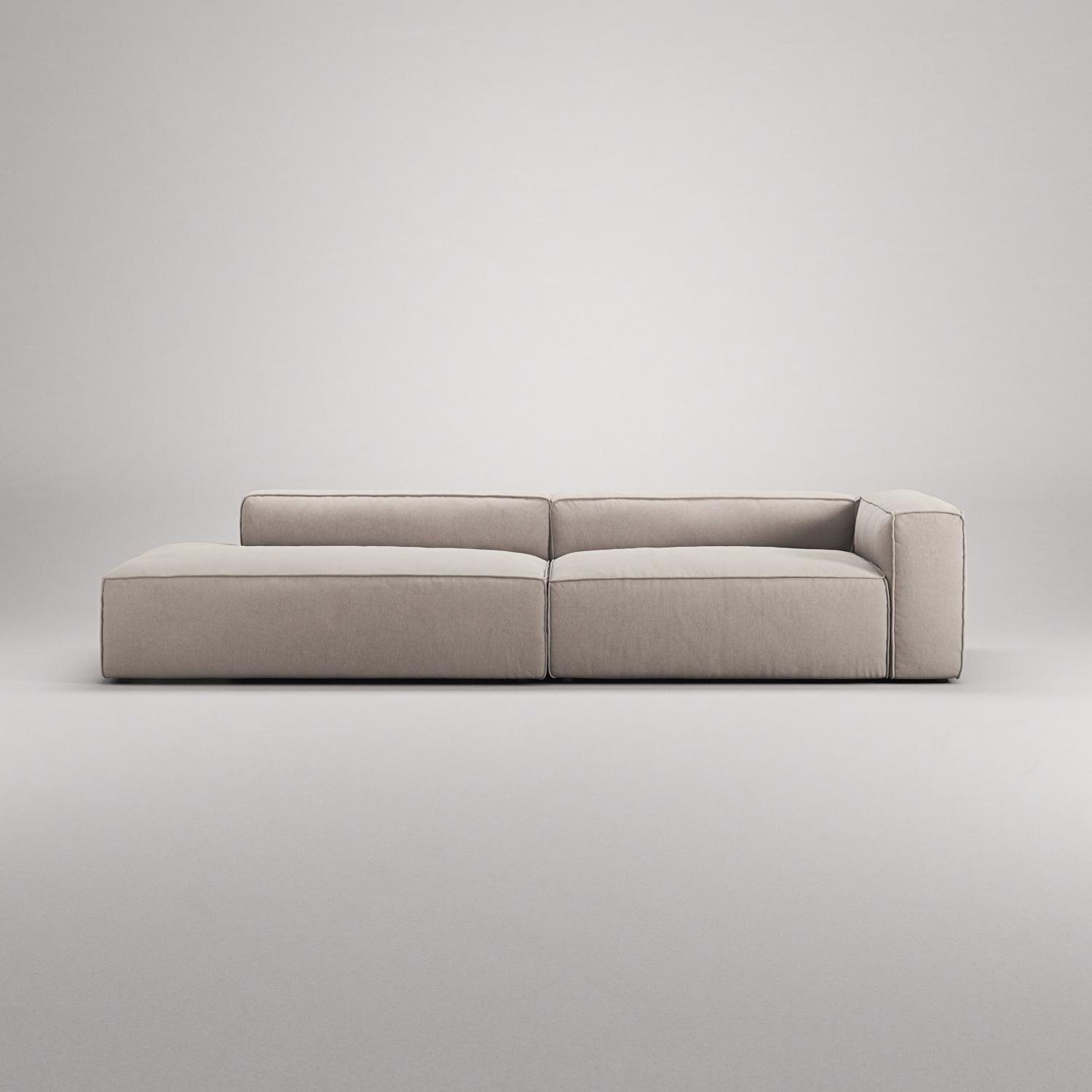 Decotique Grand 3-Personers Sofa Åben Ende Venstre Sandshell/Beige