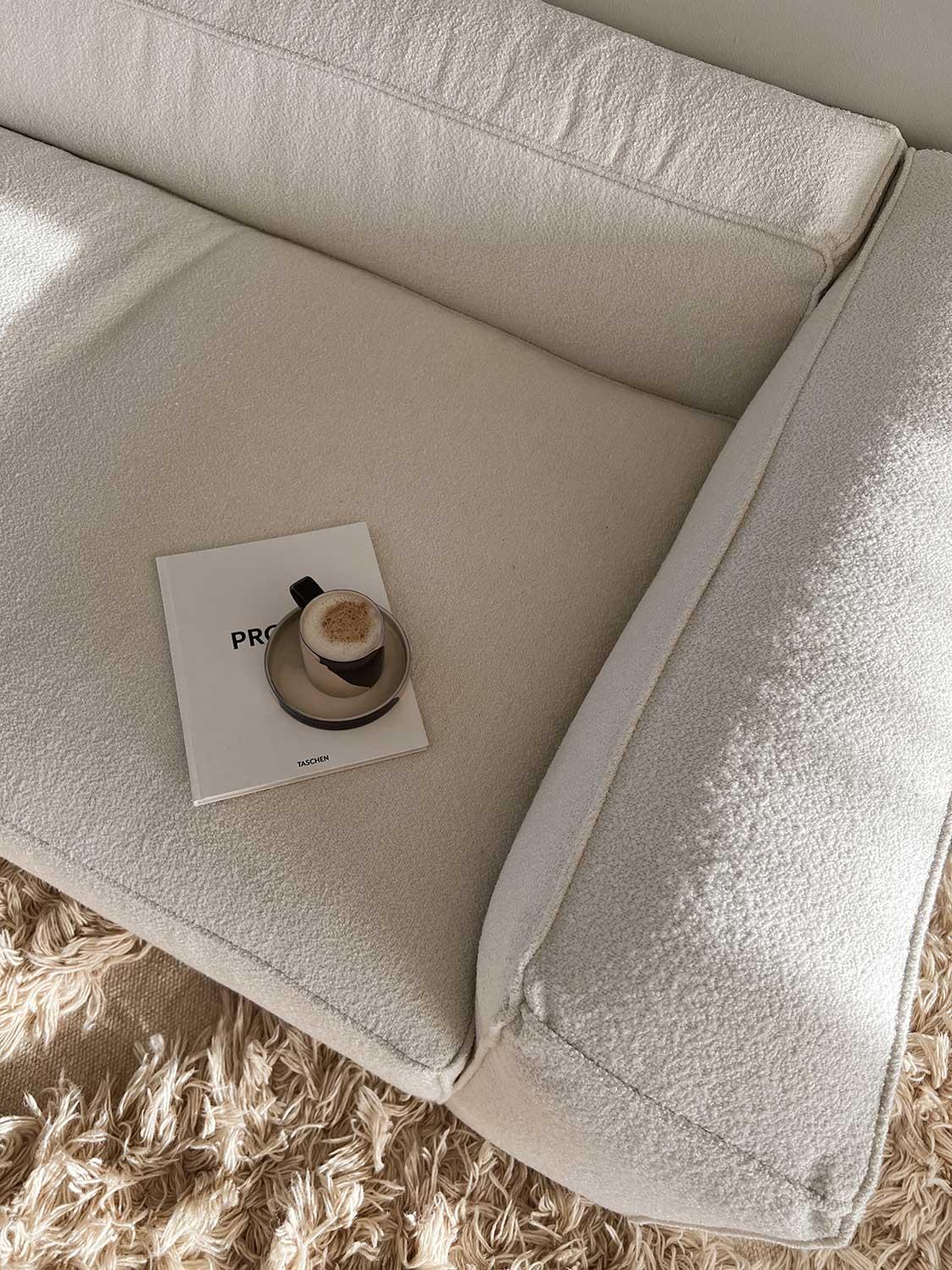 Decotique Grand 3-Personers Sofa Steam/Hvid