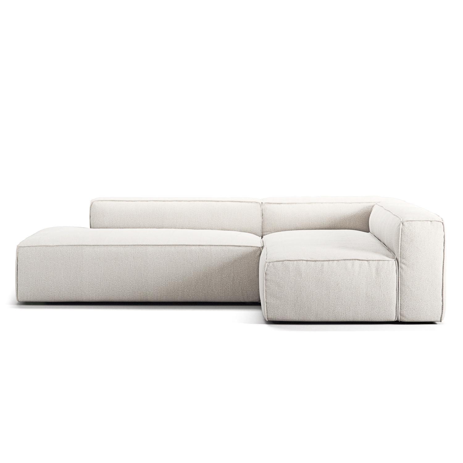 Decotique Grand 3-Personers Loungesofa Åben Ende Venstre Steam/Hvid