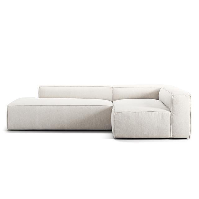Decotique Grand 3-seters sofa med åpen ende, venstre, damp/ Hvit