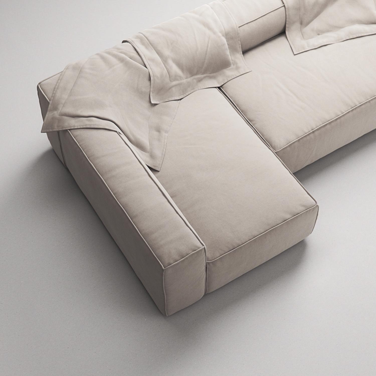 Decotique Grand 4-Personers Sofa Divan Venstre Sandshell/Beige