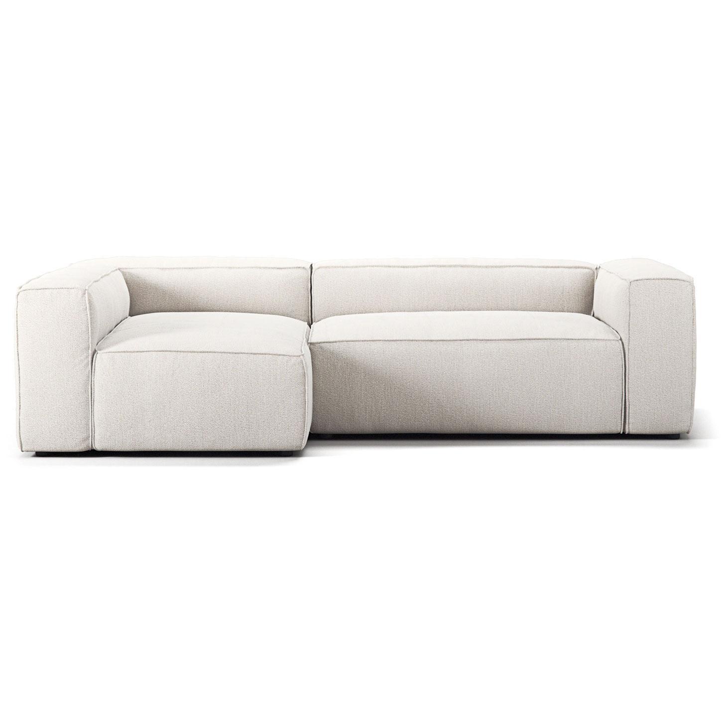 Decotique Grand 3-Personers Sofa Divan Venstre Steam/Hvid