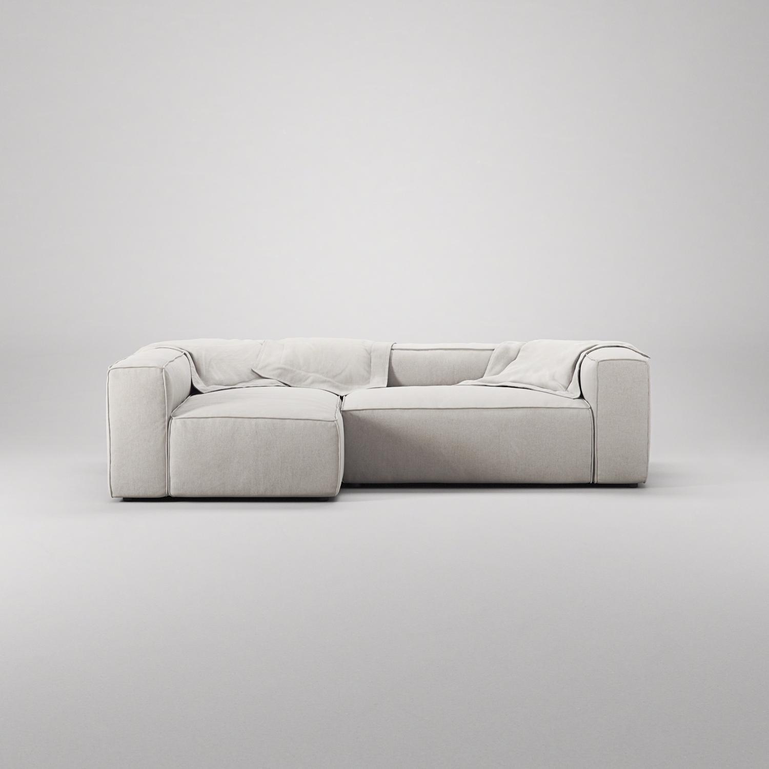 Decotique Grand 3-Personers Sofa Divan Venstre Moonwhite