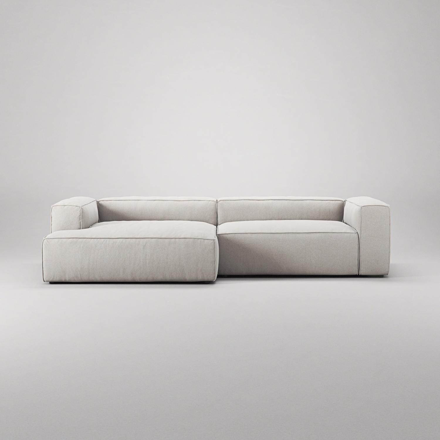 Decotique Grand 3-Personers Sofa Chaiselong Venstre Moonwhite