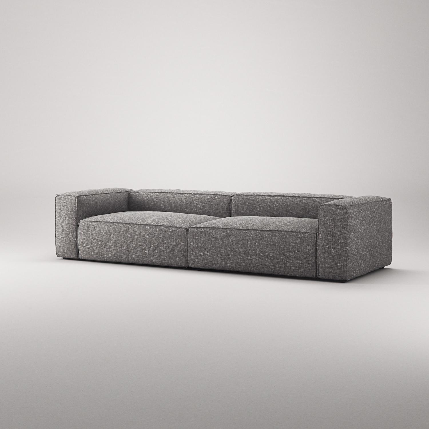 Decotique Grand 4-Personers Sofa Grå Marmor