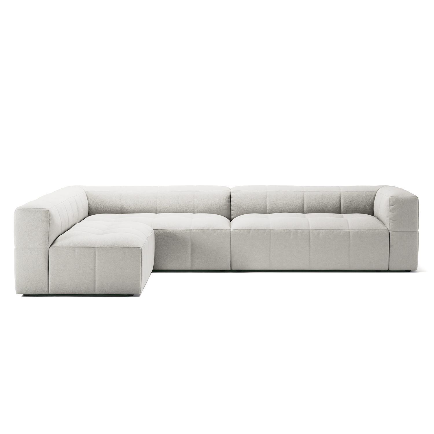 Decotique Mure 4-Personers Sofa Med Åben Ende Venstre Steam/Hvid