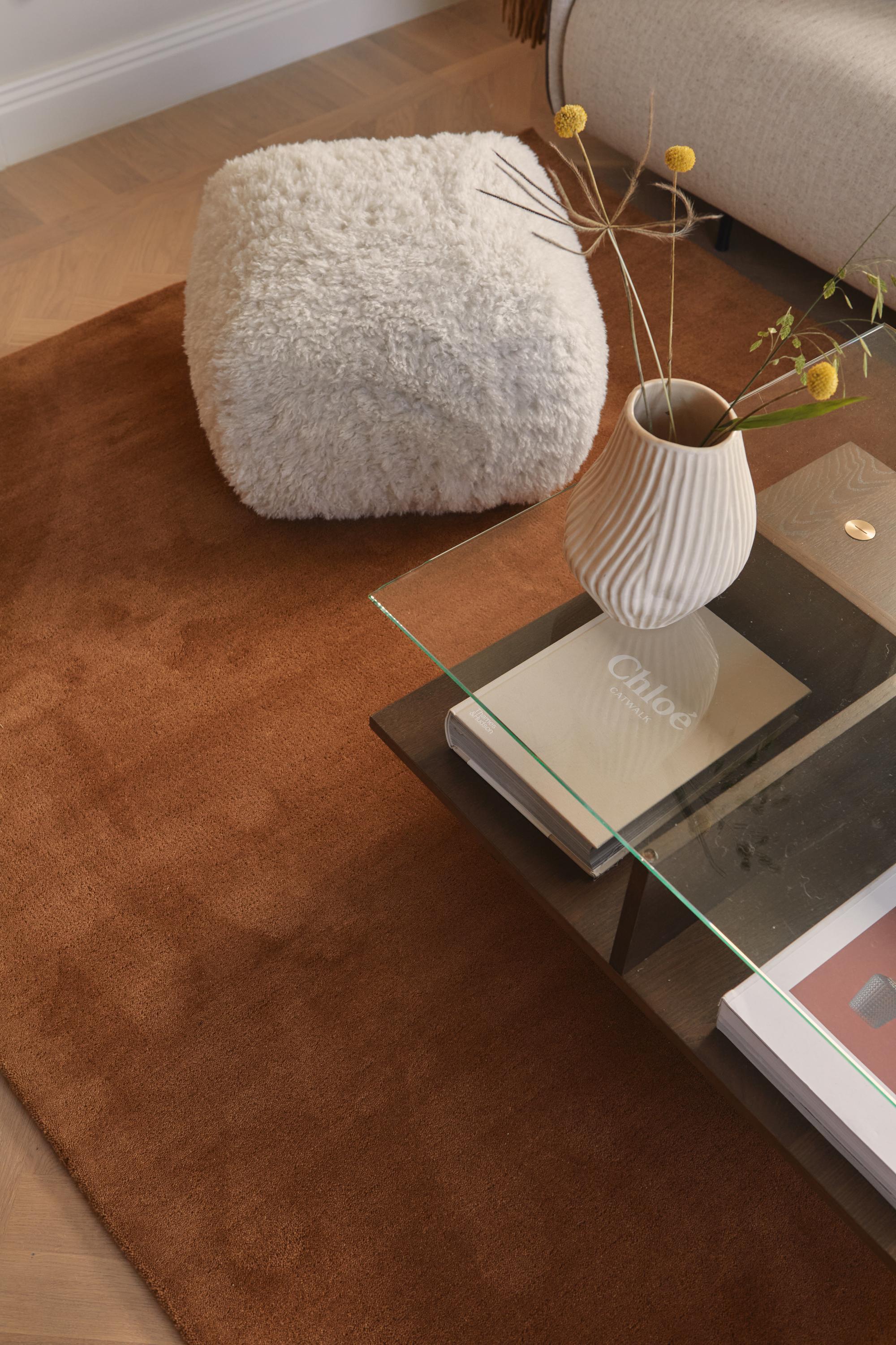 Decotique Nordic Plain Gulvtæppe 250x350 Rust
