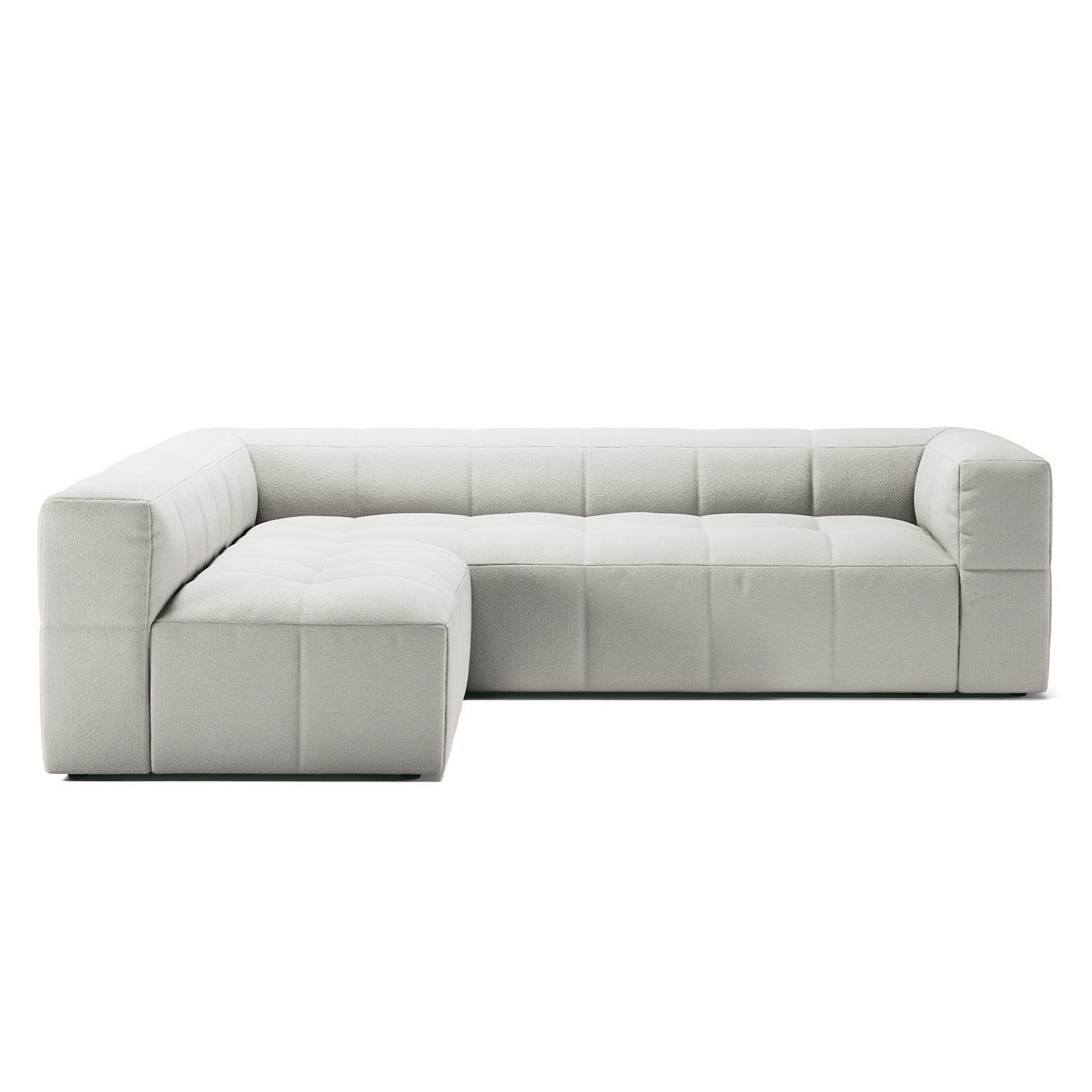 Decotique Mure 3-Personers Sofa Med Åben Ende Venstre Steam/Hvid