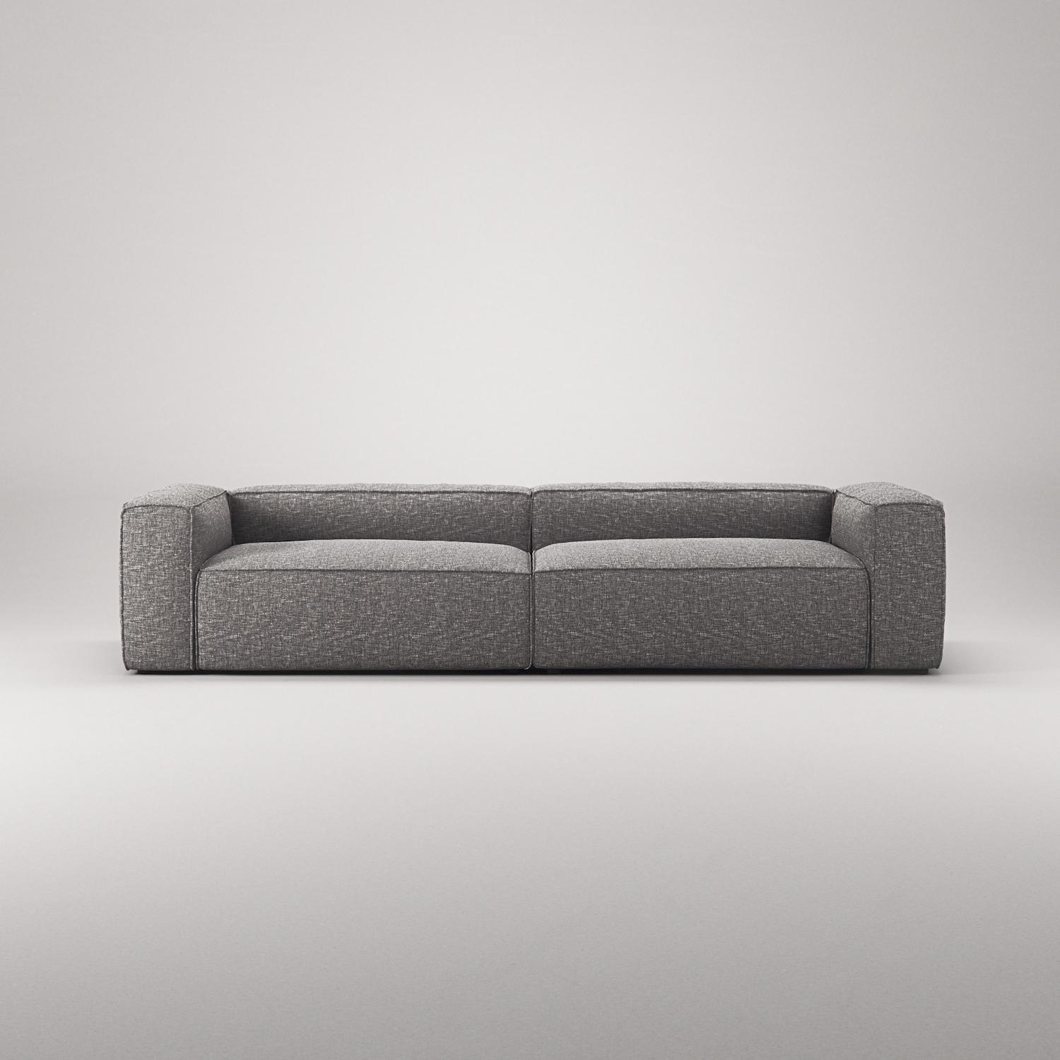 Decotique Grand 4-Personers Sofa Grå Marmor