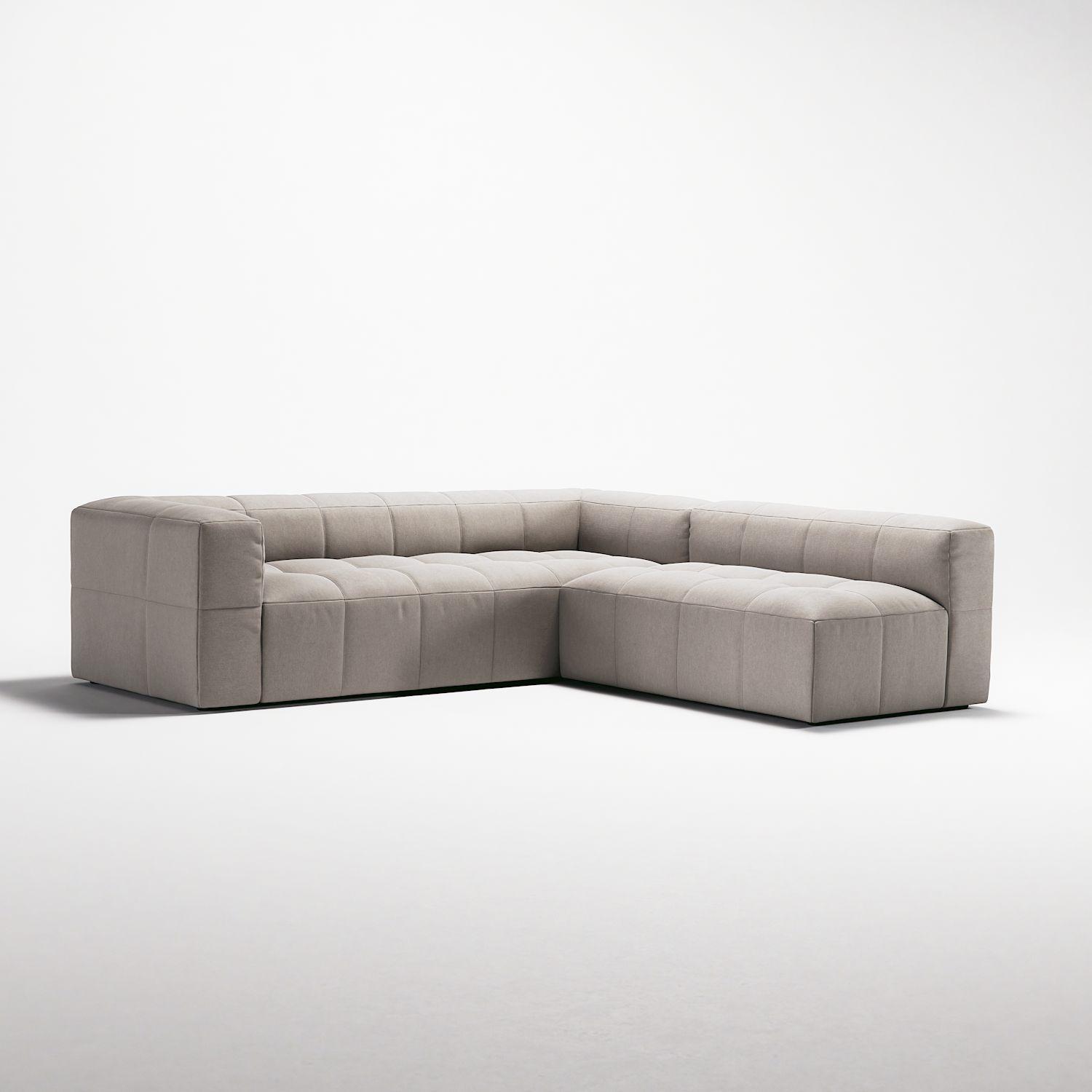 Decotique Mure 3-Personers Sofa Med Åben Ende Højre Sandshell/Beige