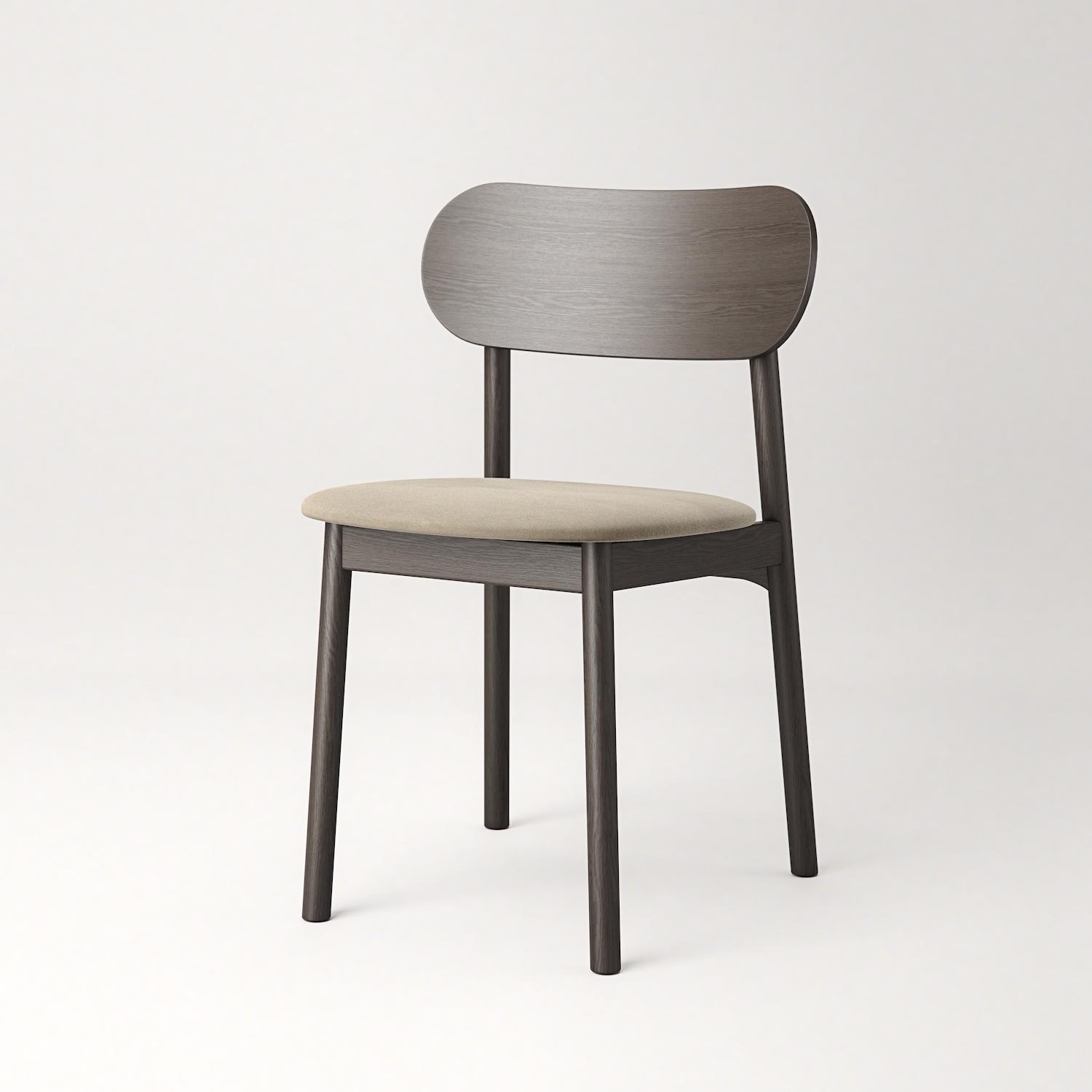 Decotique Elephant Spisebordsstol Mørkt Egetræ/Beige Fløjl