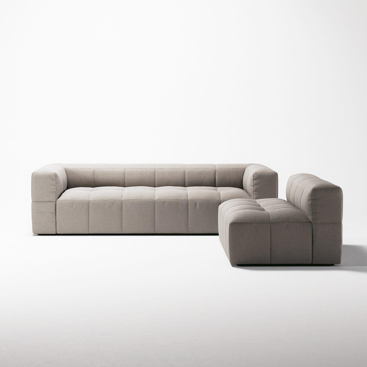 Decotique Mure 3-Personers Sofa Med Åben Ende Venstre Sandshell/Beige