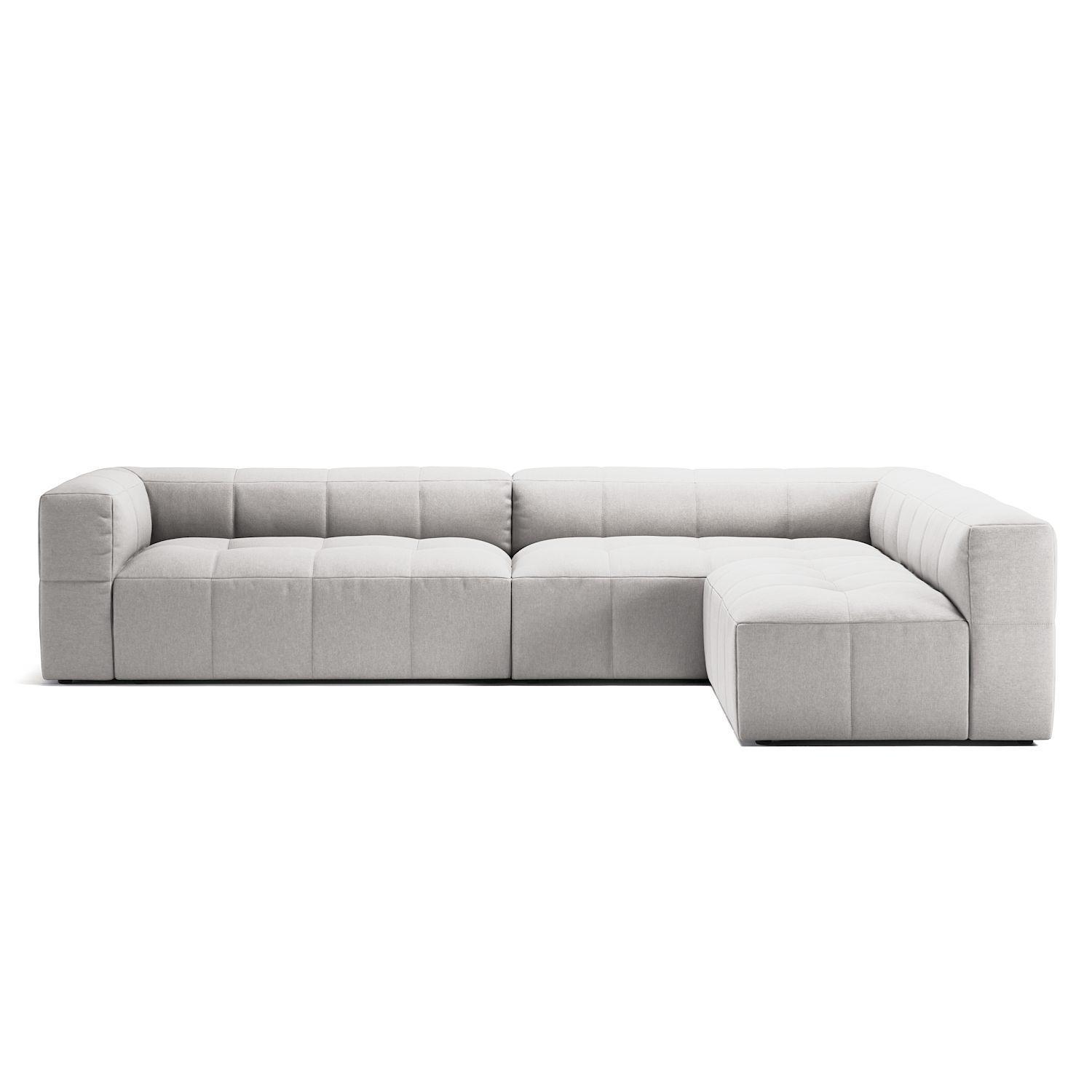 Decotique Mure 4-istuttava sohva avoimella päädyllä, oikea, Moonwhite