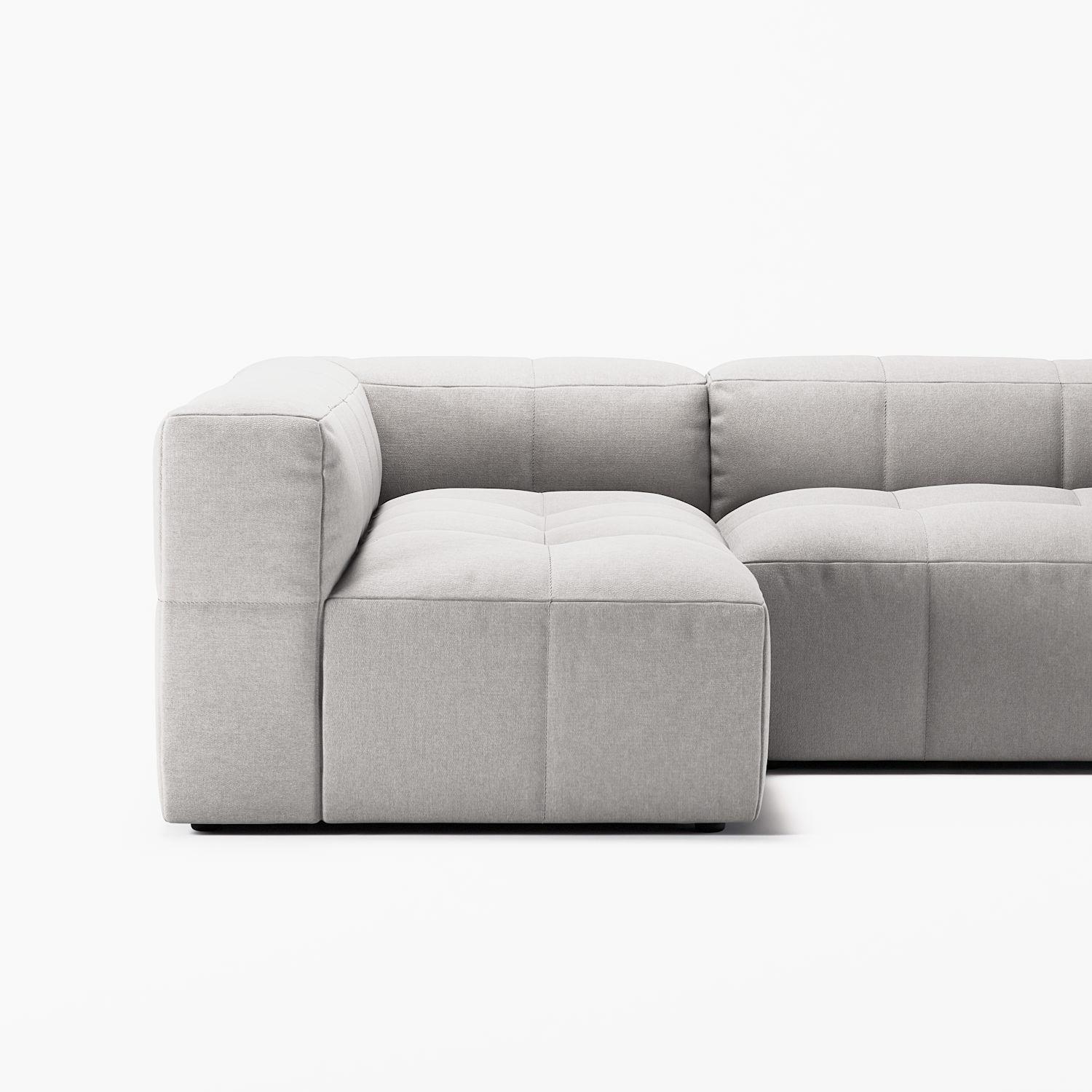Decotique Mure 3-Personers Sofa Med Divan Venstre Moonwhite