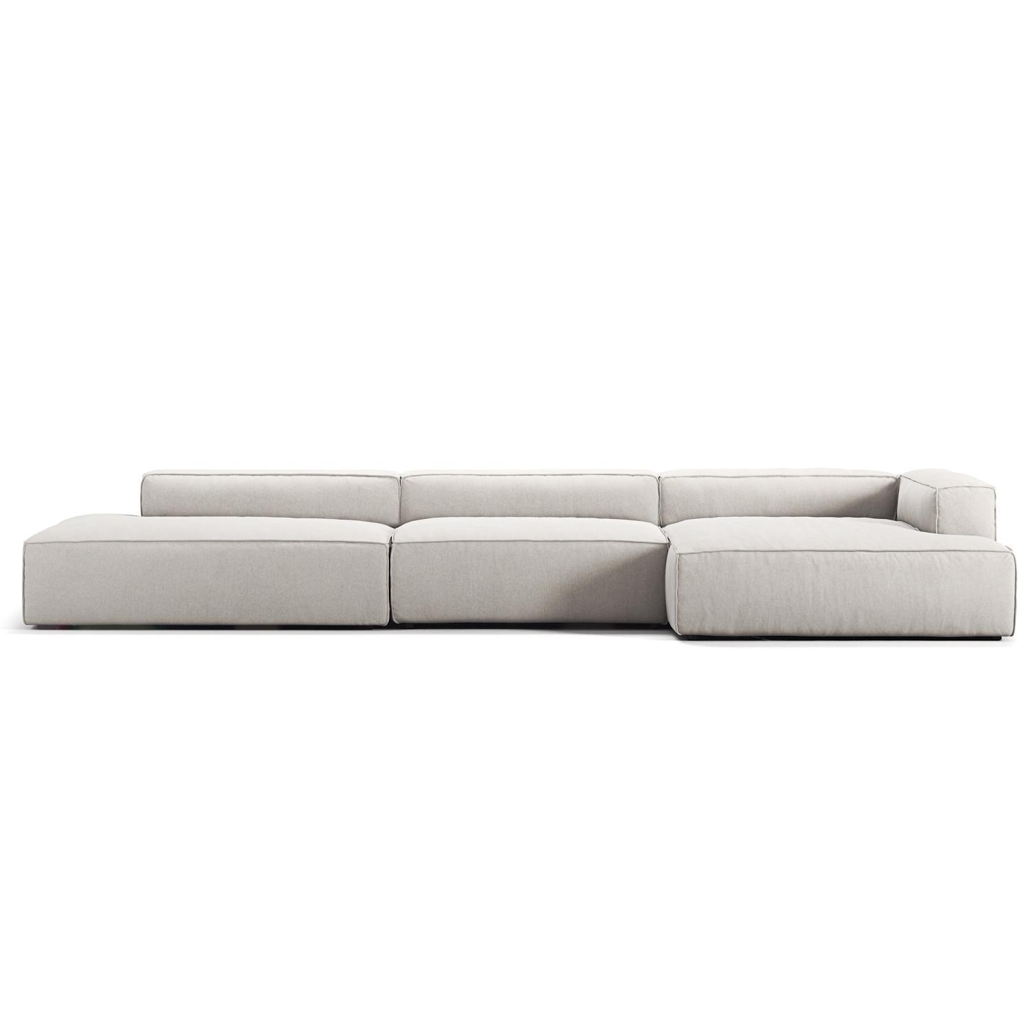 Decotique Grand 5-Personers Sofa Åben Ende Venstre Moonwhite
