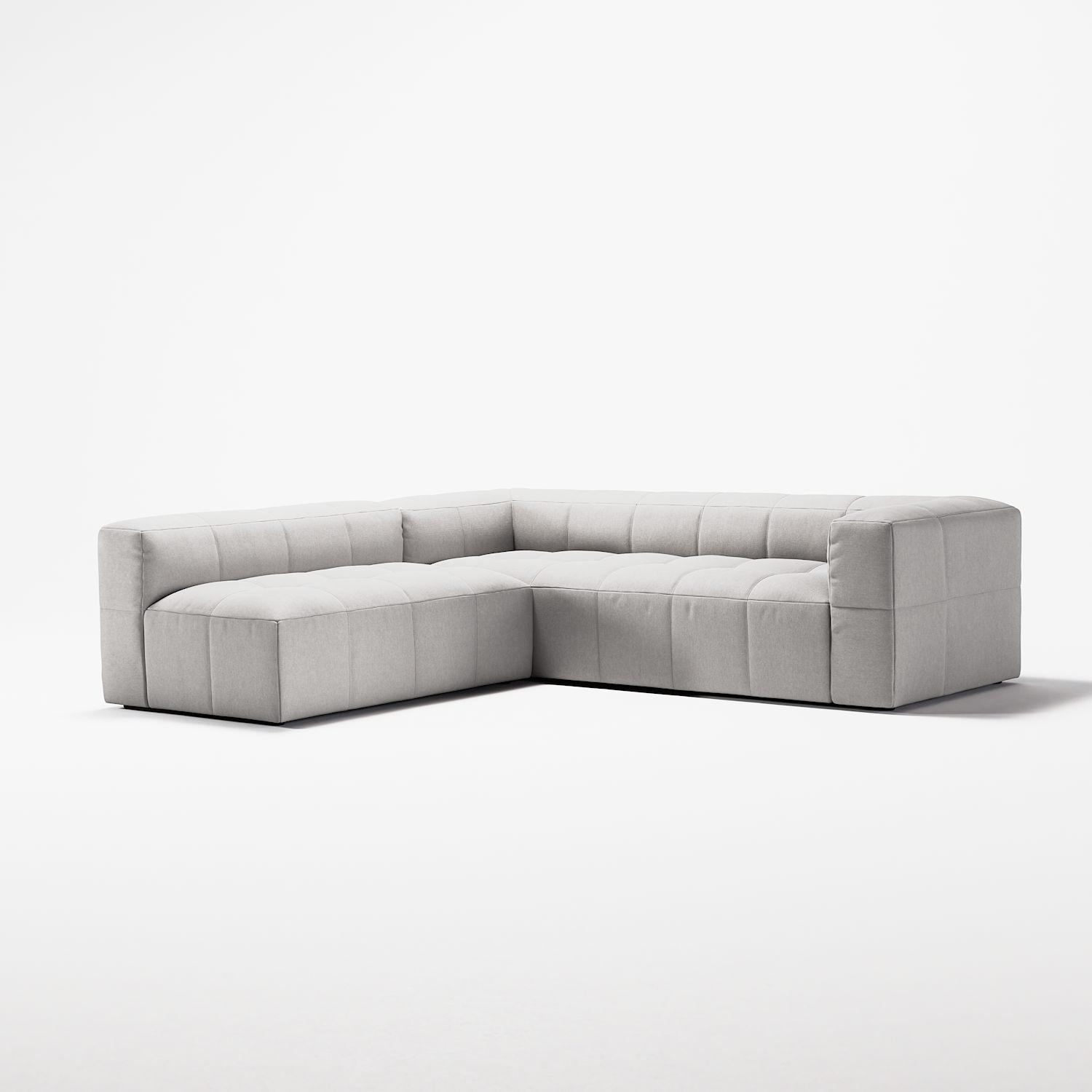 Decotique Mure 3-Personers Sofa Med Åben Ende Venstre Moonwhite