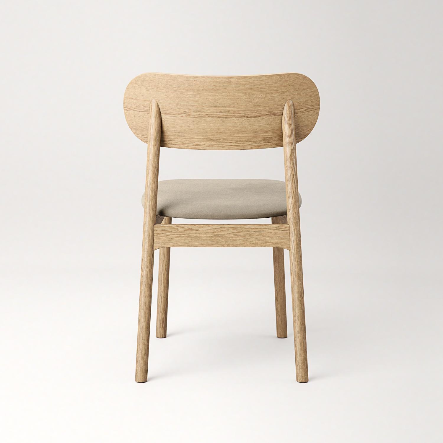 Decotique Elephant Spisebordsstol Naturligt Egetræ/Beige Fløjl