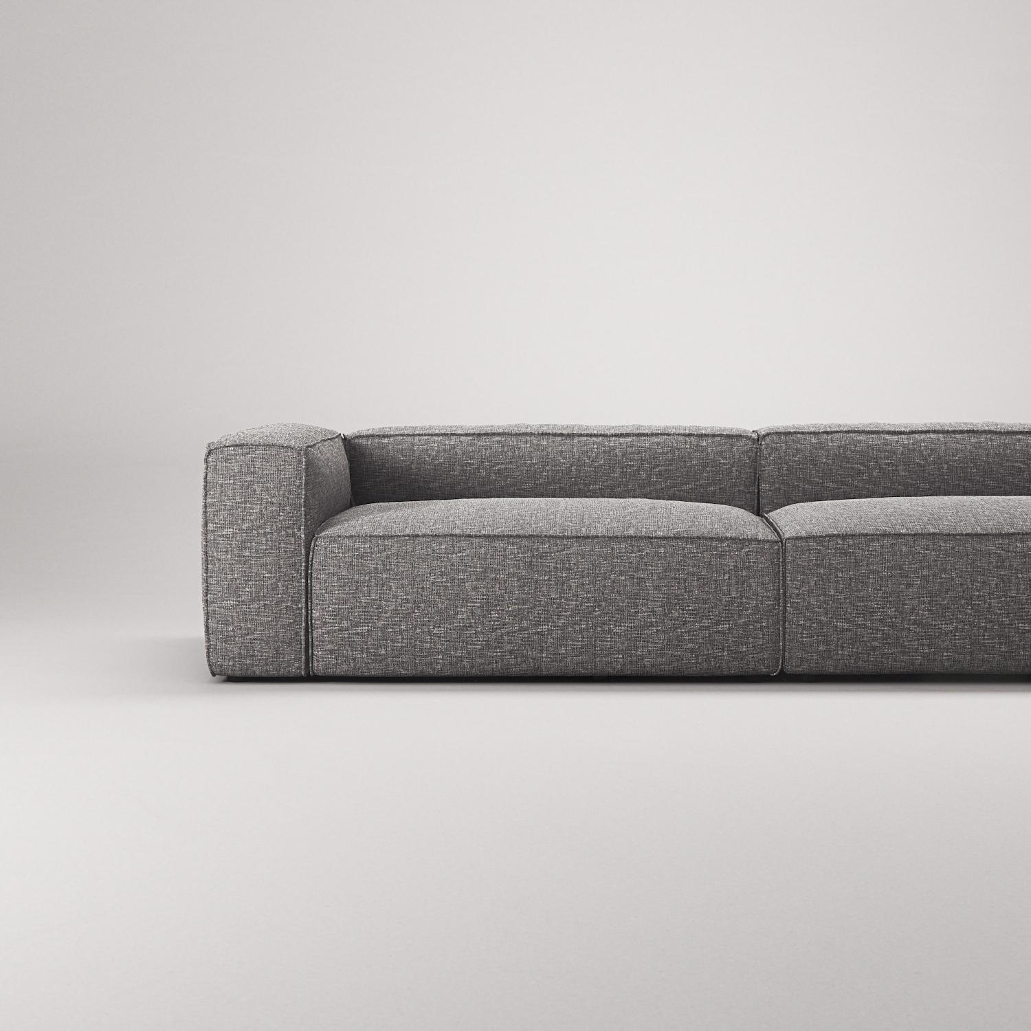 Decotique Grand 4-Personers Sofa Grå Marmor