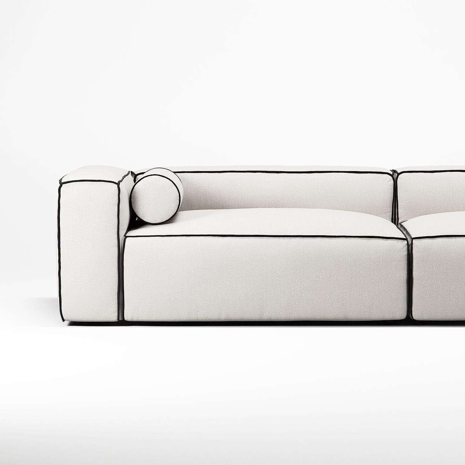 Decotique Grand Hue 4-Personers Sofa Steam/Hvid/Grafitgrå