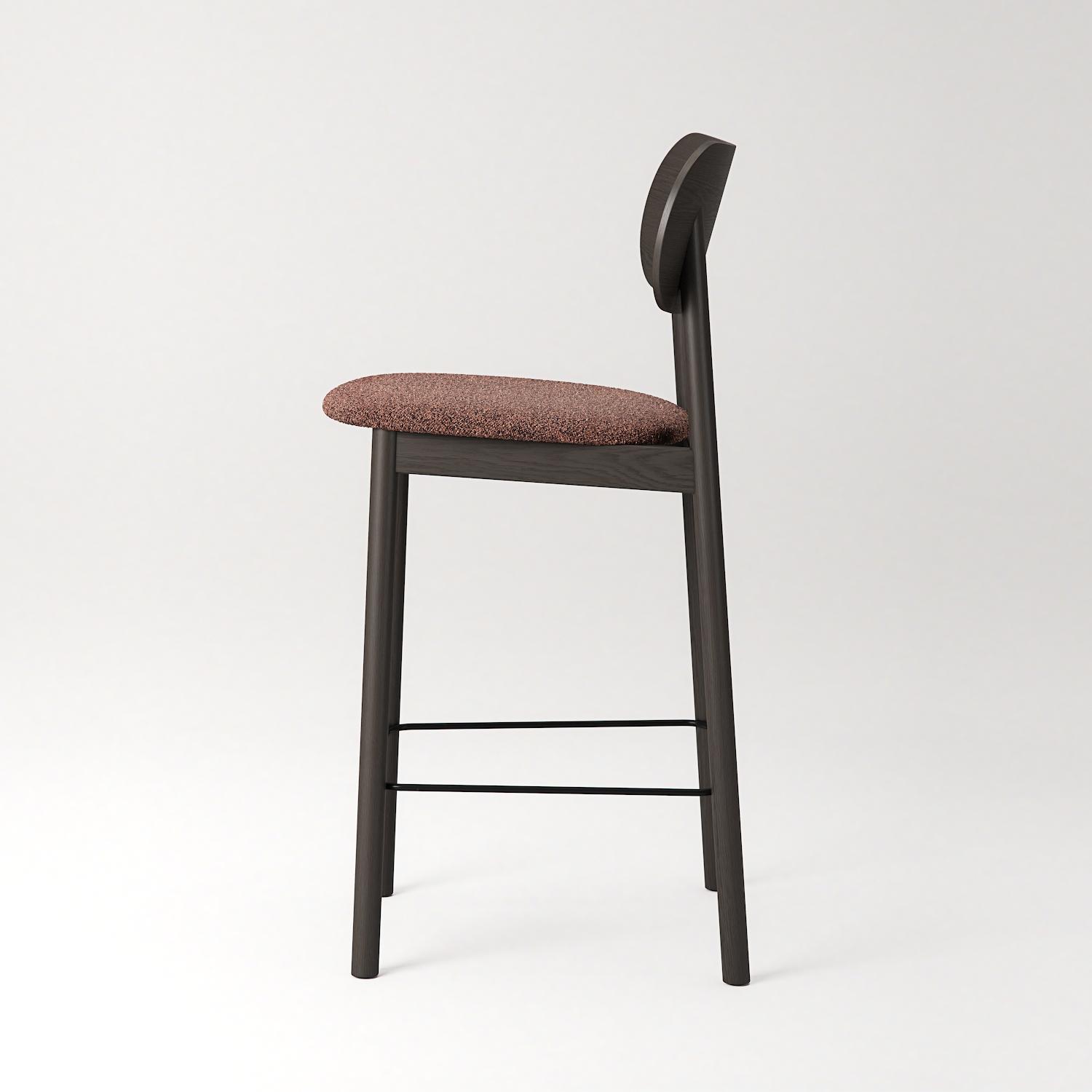 Decotique Elephant Barstol Mørkt Egetræ/Rust Bouclé