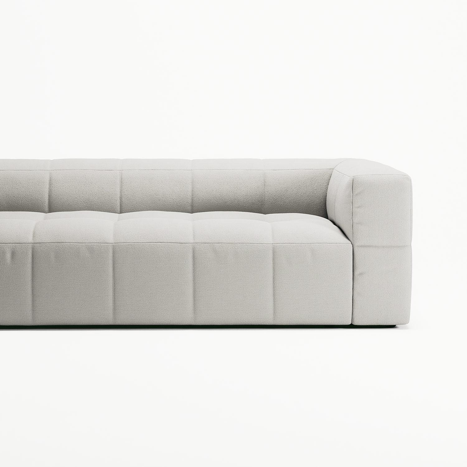 Decotique Mure 3-Personers Sofa Med Åben Ende Højre Steam/Hvid
