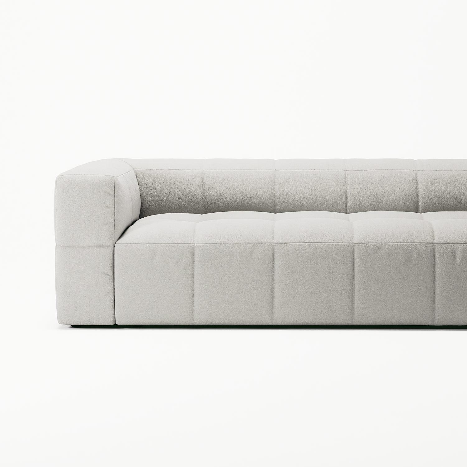 Decotique Mure 3-Personers Sofa Med Åben Ende Venstre Steam/Hvid
