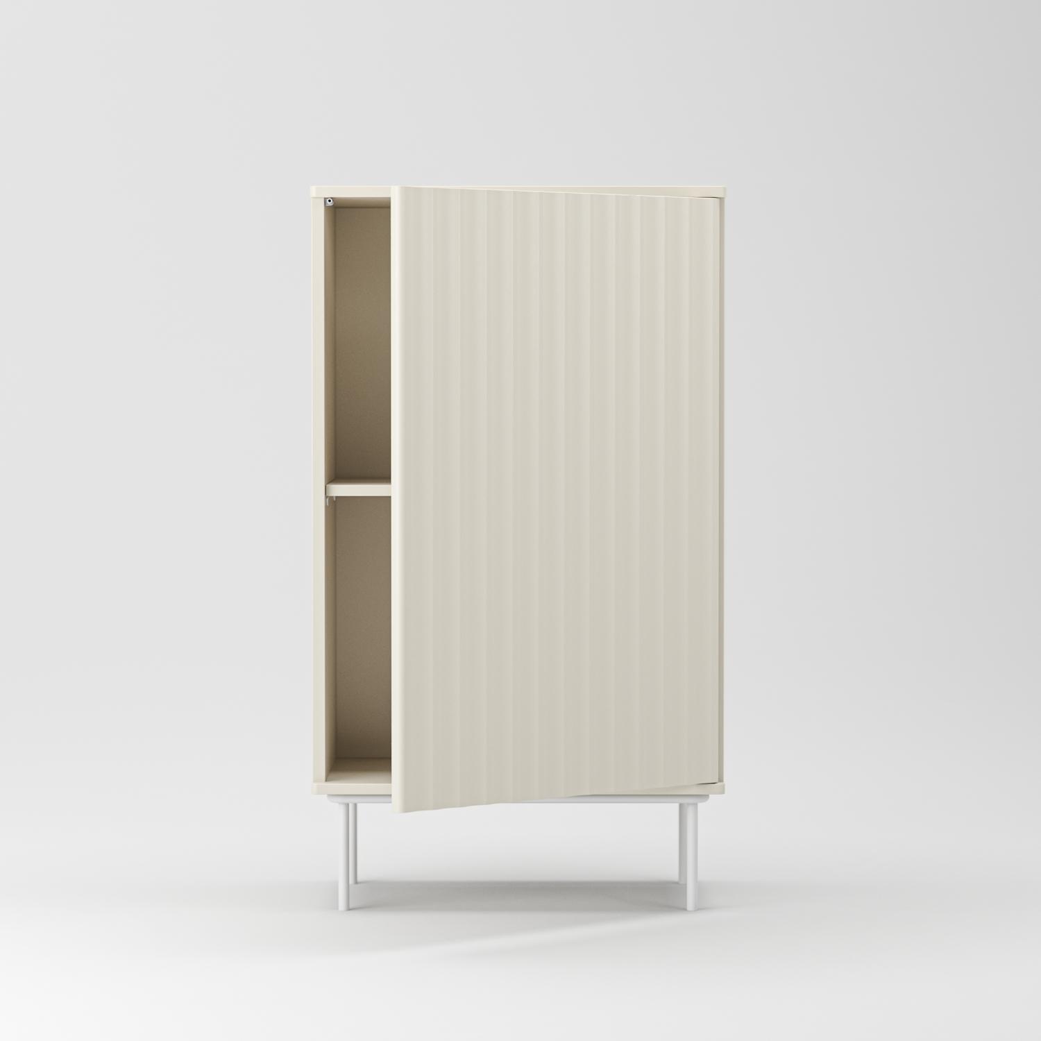 Decotique Wave Skab Med Dør Creme