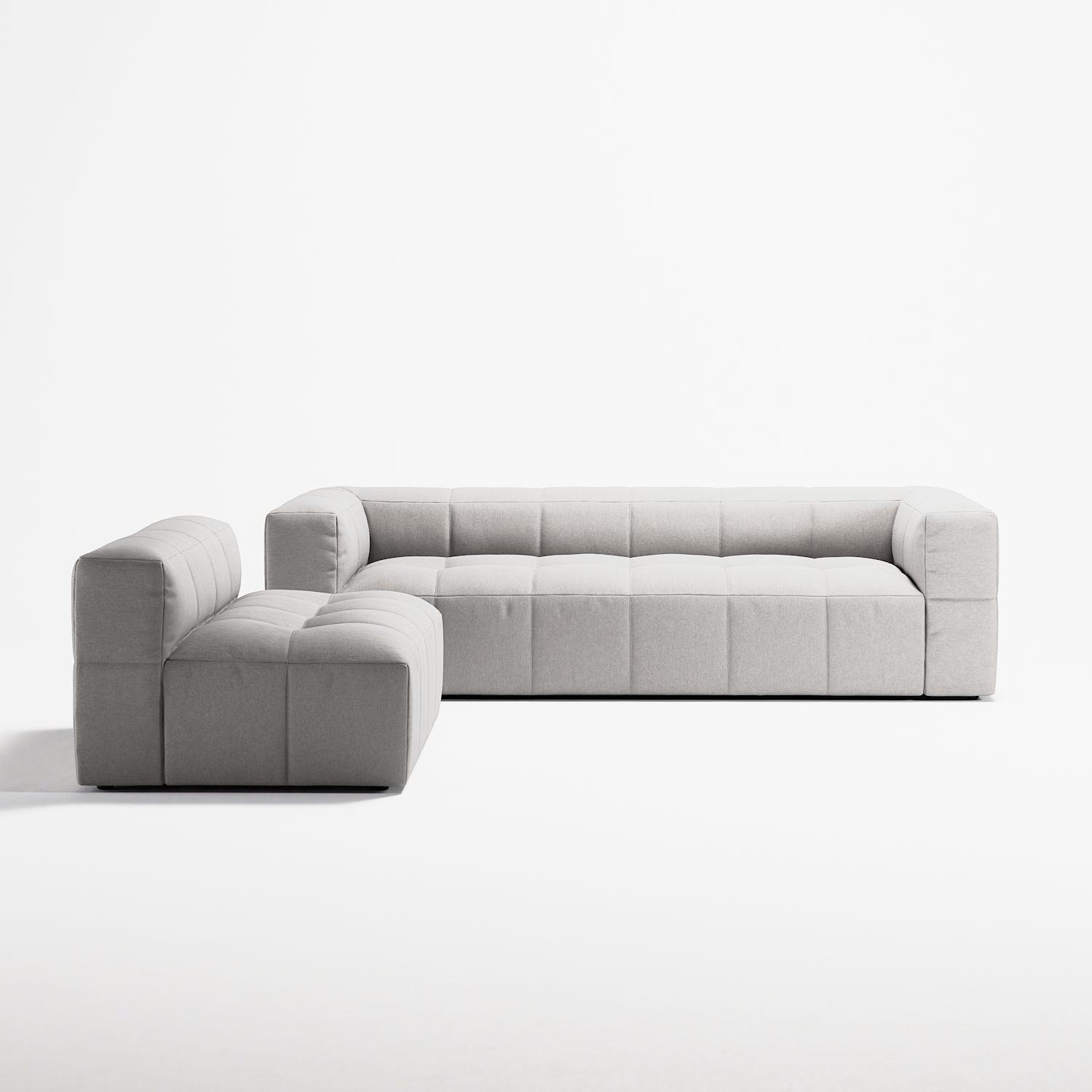 Decotique Mure 3-Personers Sofa Med Åben Ende Højre Moonwhite