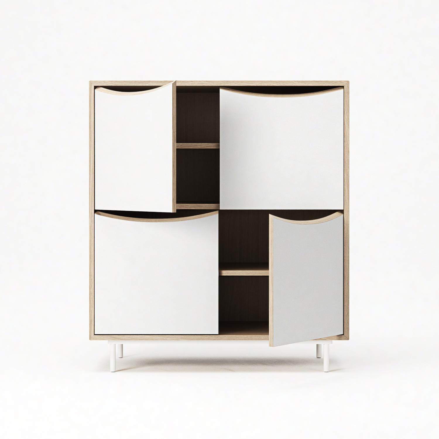 Decotique Sand Skab Hvid/Eg