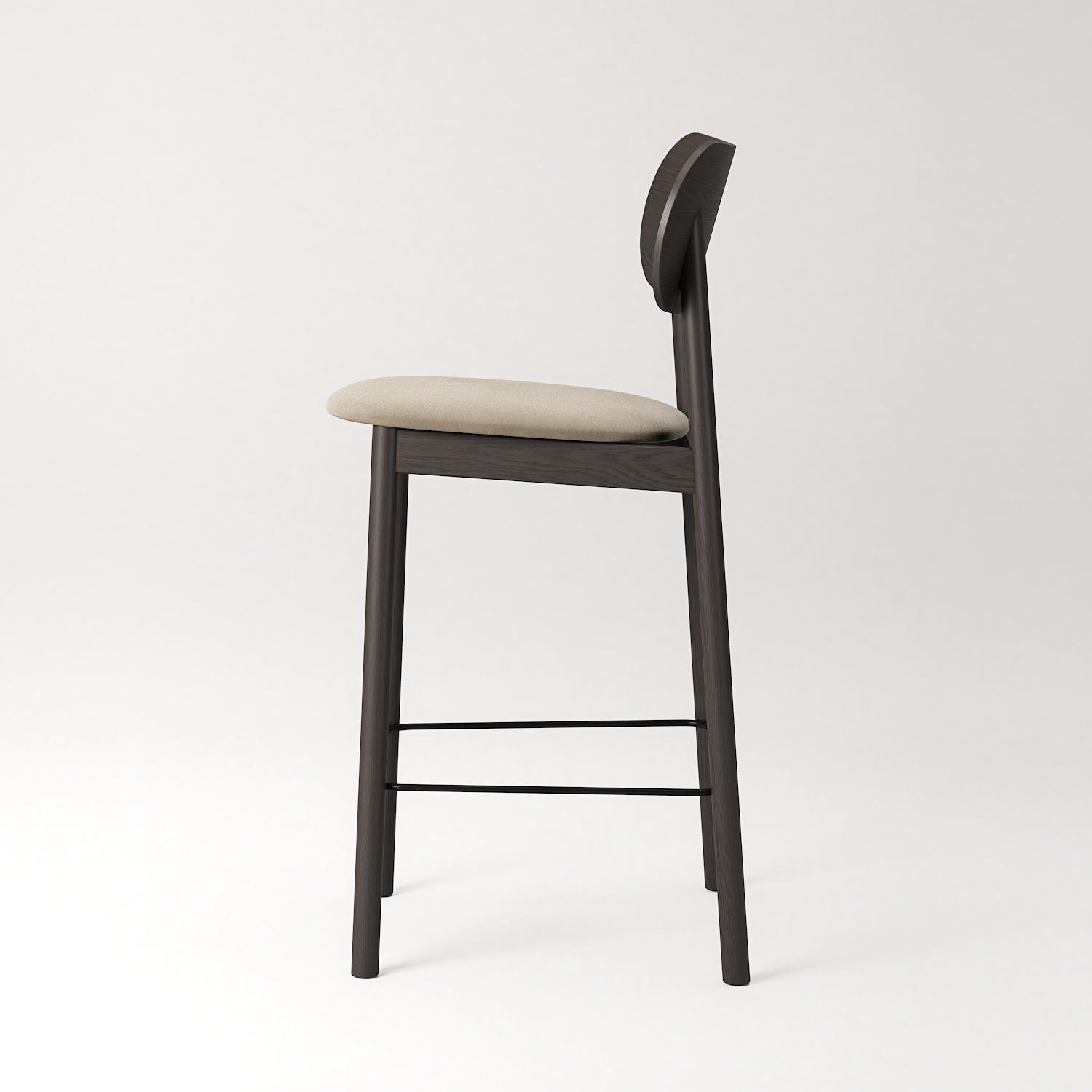 Decotique Elephant Barstol Mørkt Egetræ/Beige Fløjl
