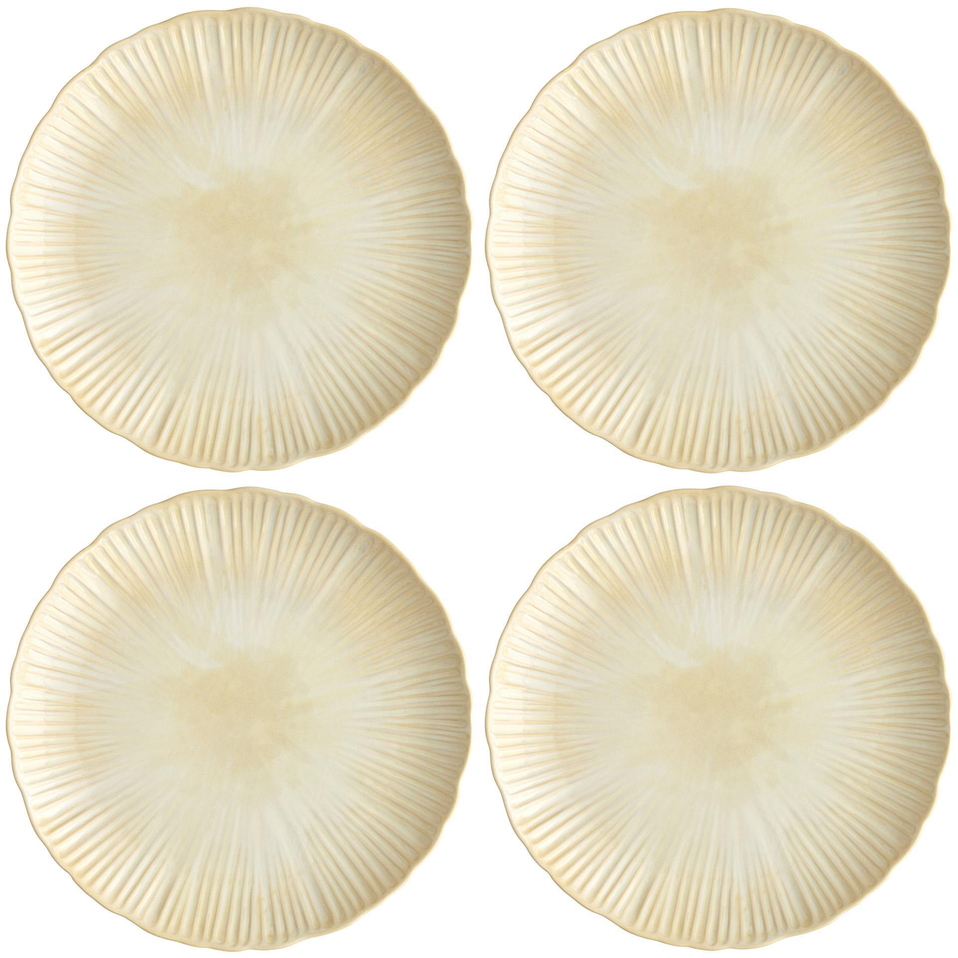 Decotique Daisy Plate 29 Set of 4 Cream
