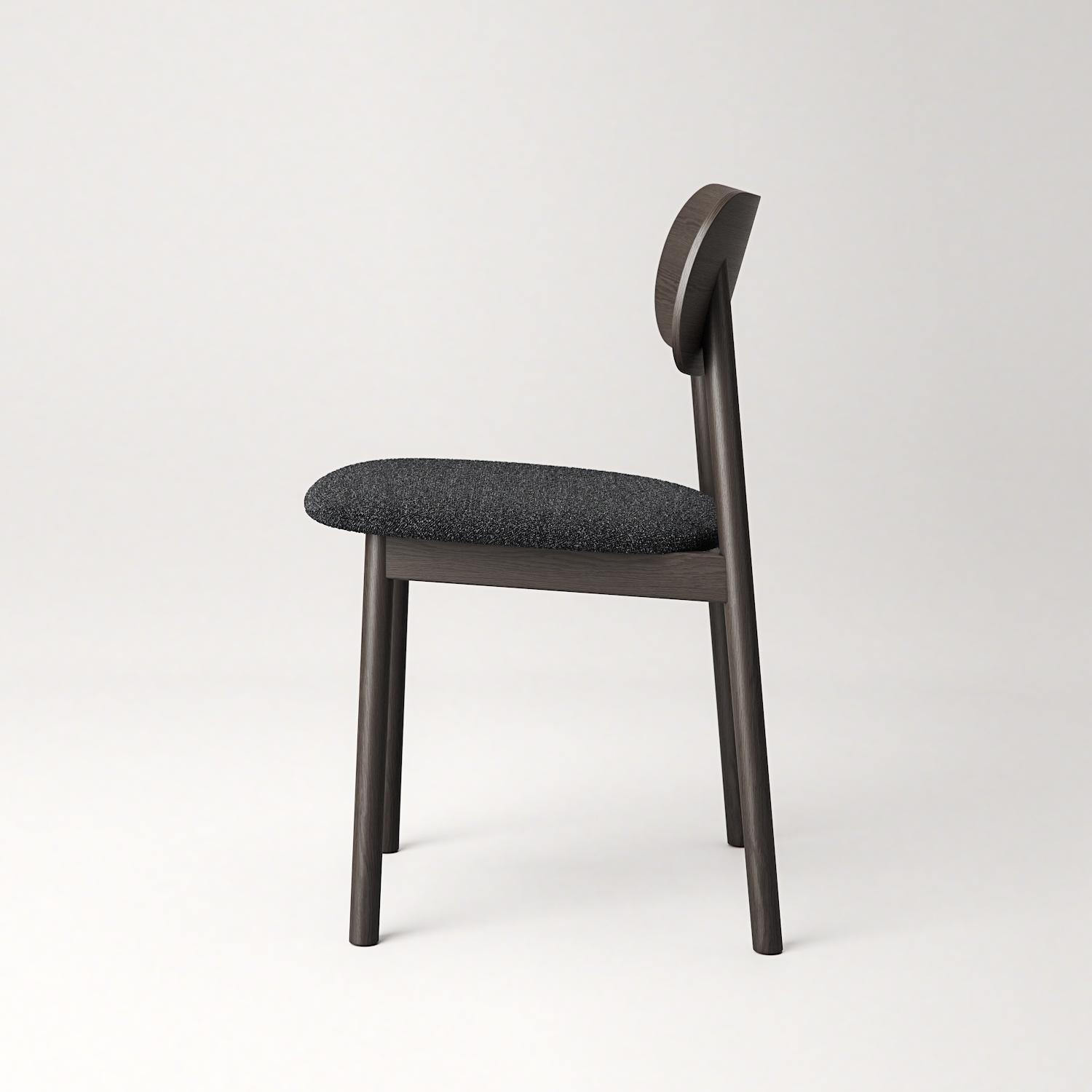Decotique Elephant Spisebordsstol Mørkt Egetræ/Antracitfarvet Bouclé